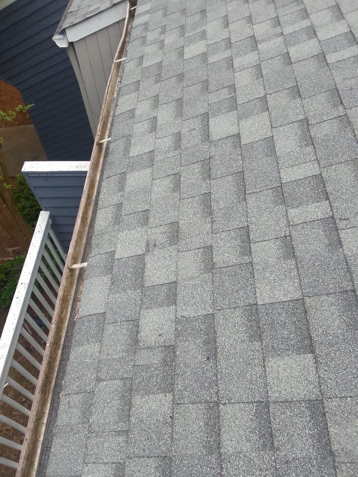 Commercial gutter cleaning Durham, NC  after photo with clean gutters