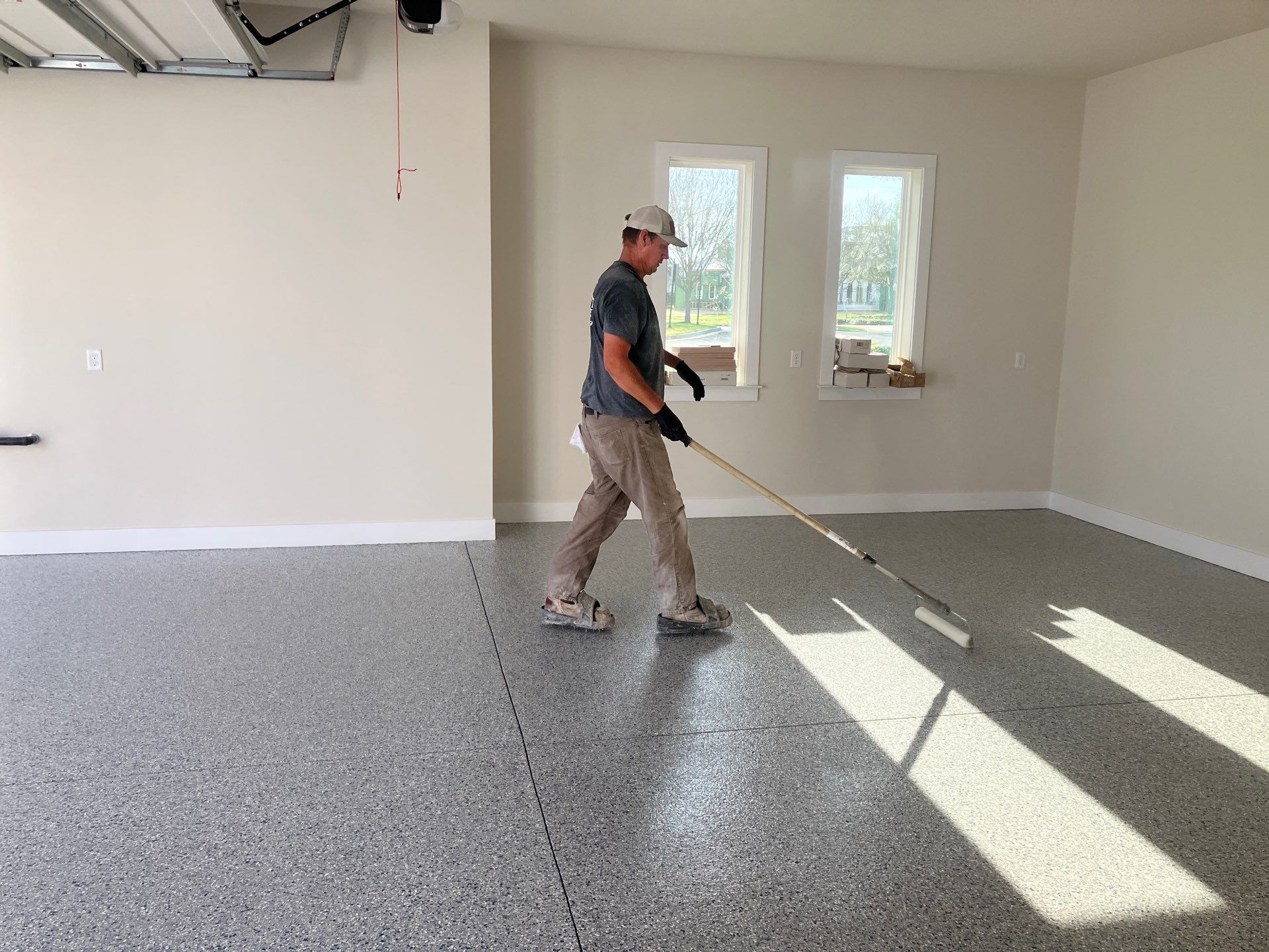 Garage in Tidal Wave by Cross Creek Concrete Coatings