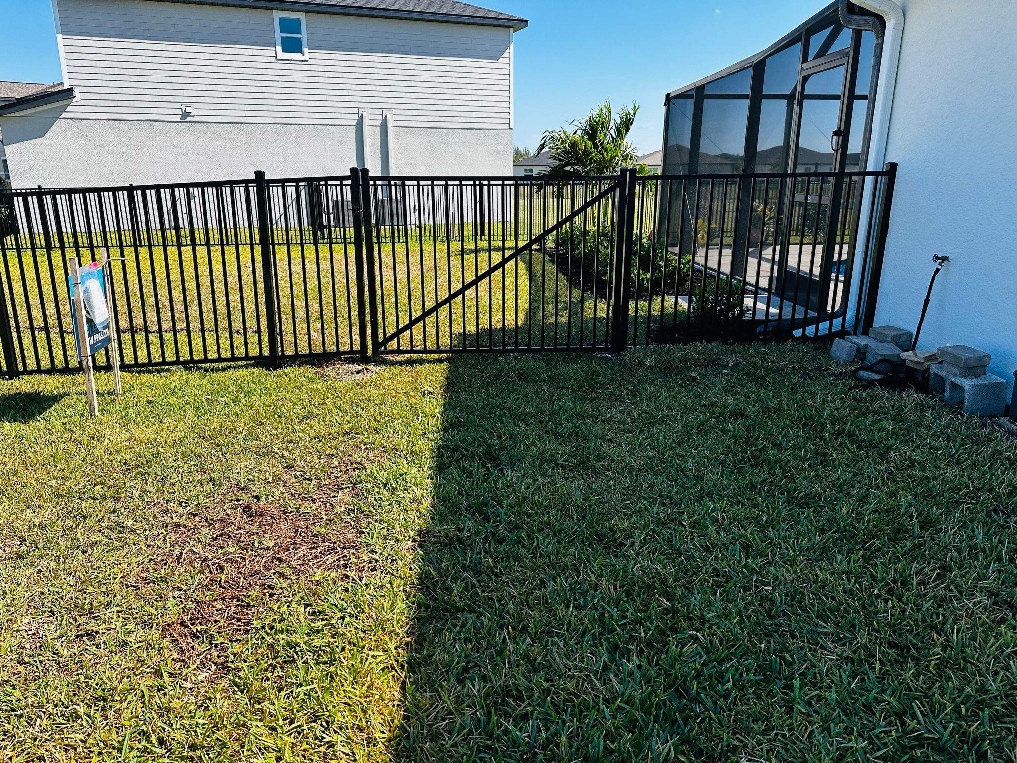 Black Aluminum Picket Fence Installation in North Fort Myers by True Fence LLC
