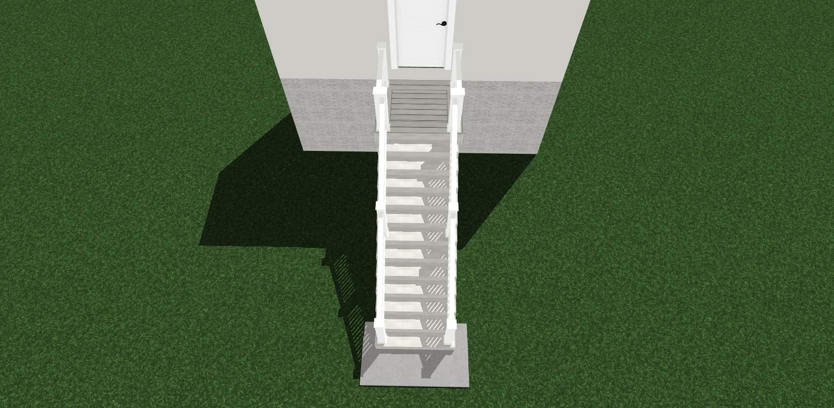 Timbertech Staircase with a 50 year warranty and solar lighting by Majesty Construction