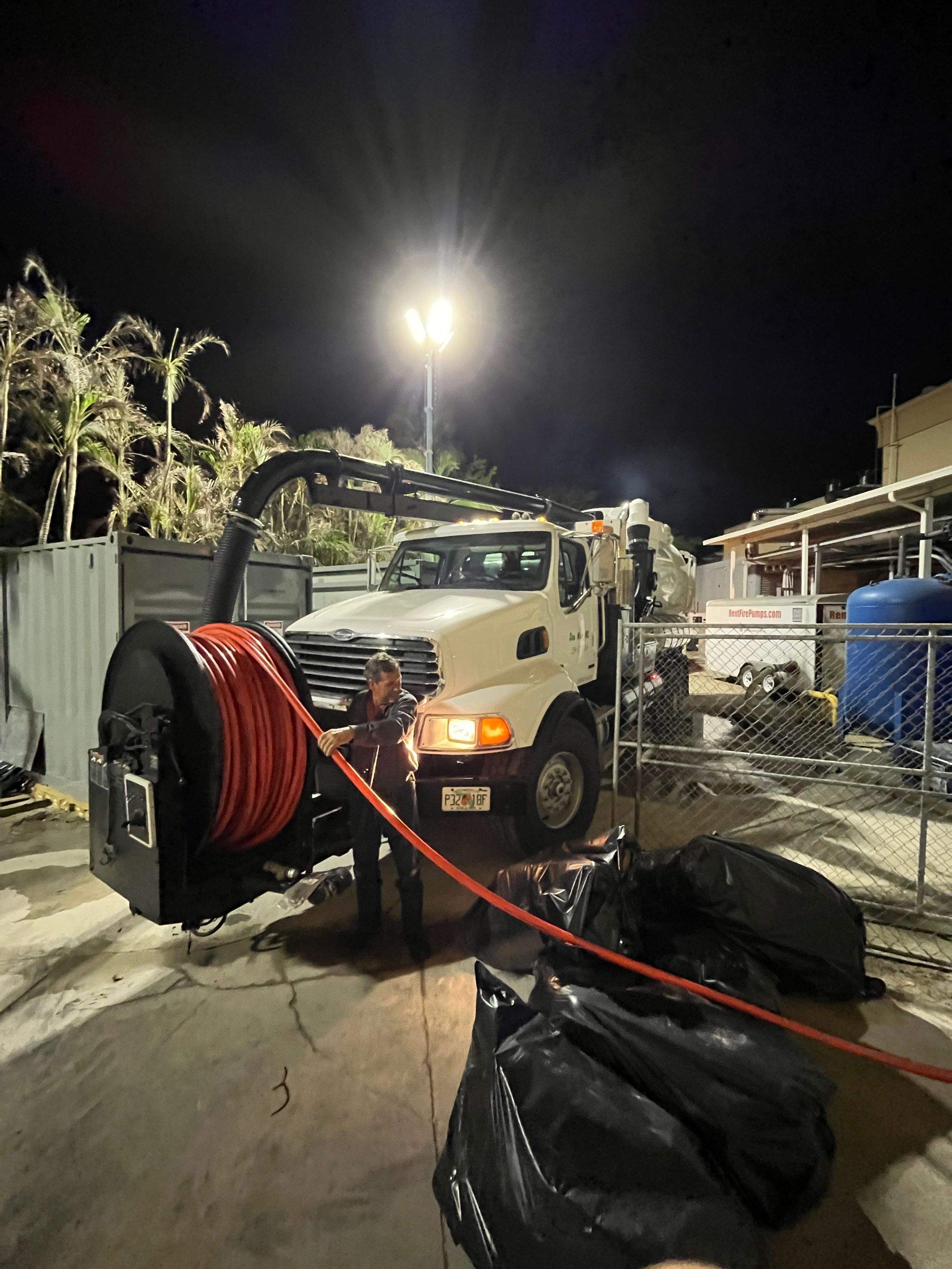 Ritz-Carlton NW Service Area Drain Cleaning by APS Power & Water