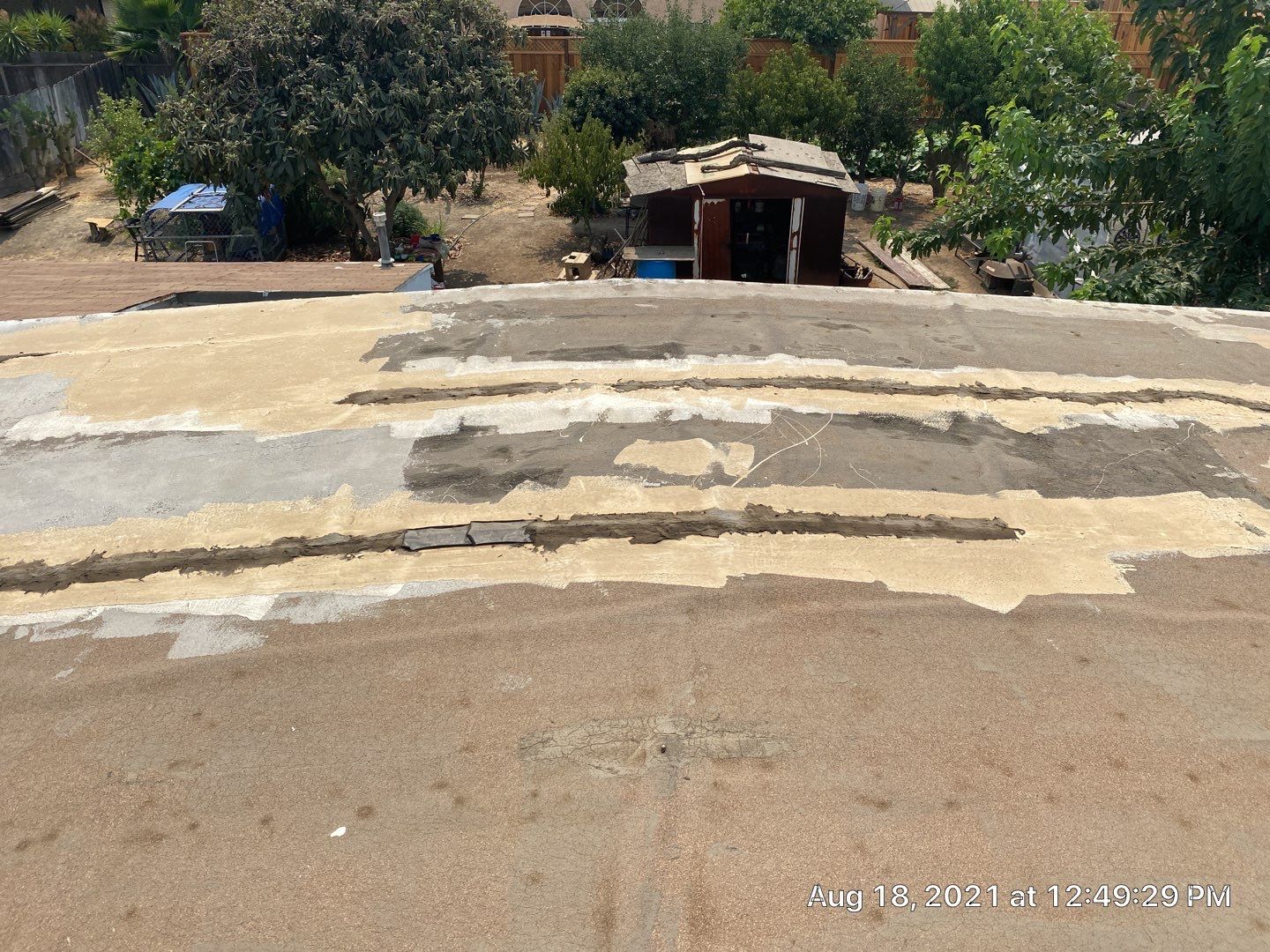 Residential Roofing Installation using Spray foam roofing insulation and General Coatings acrylic coatings by Straight Edge Roofing Inc