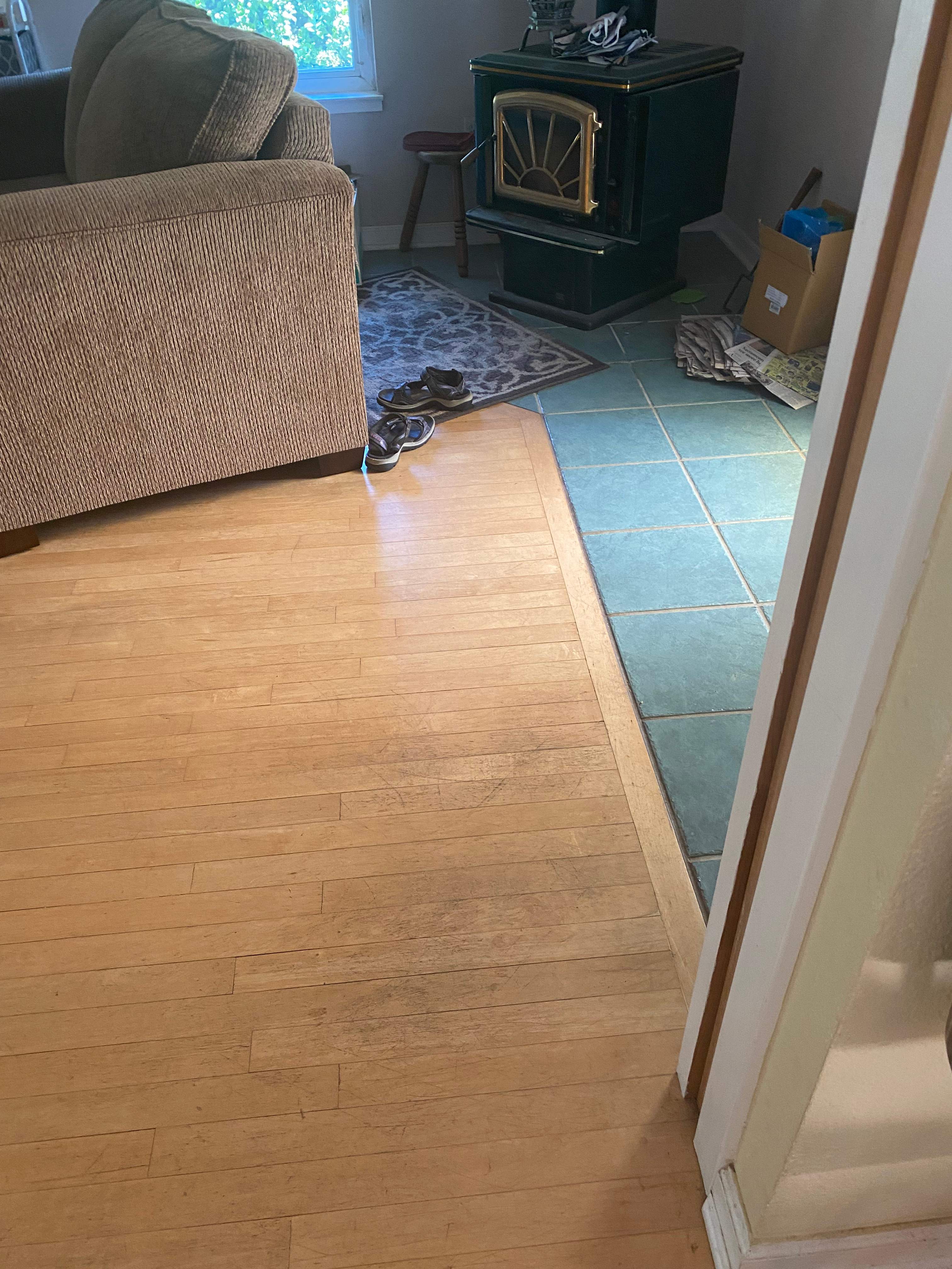 Former Gym Floors Refinished in Newcastle Residential Home by Footprints Floors South Sacramento