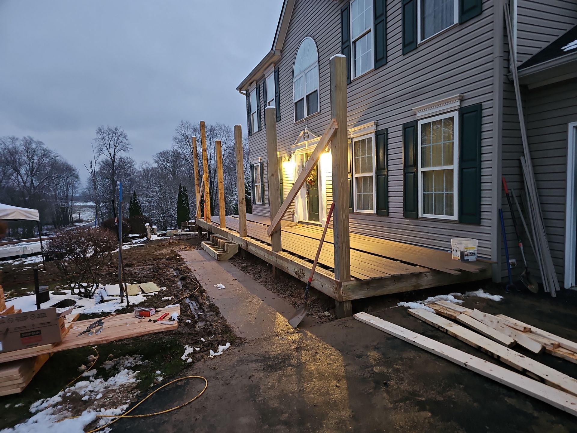 Porch by Cousins Roofing Siding & Decks