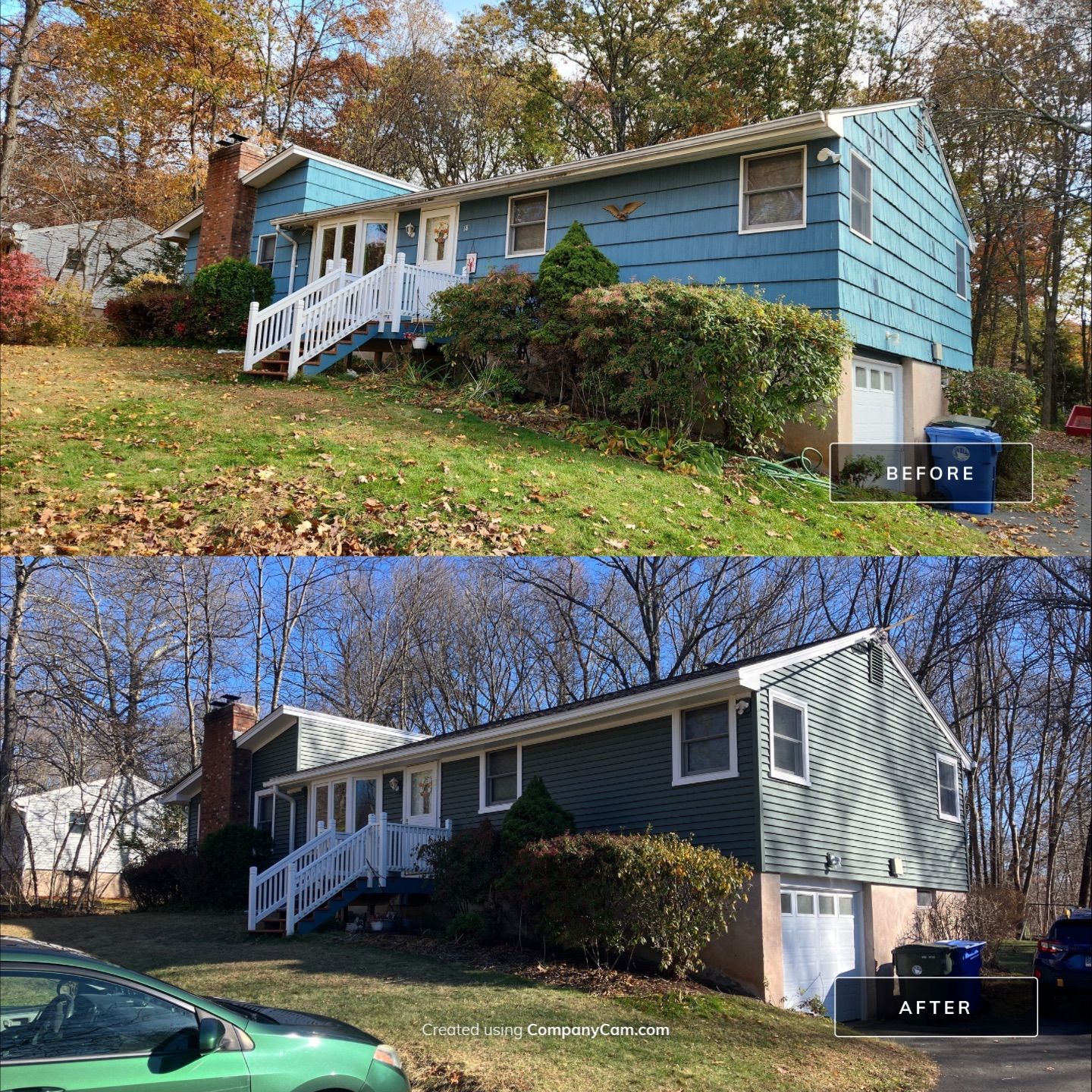 Beautiful siding transformation with Cert. Monogram D/4 x 12'6" Clapboard, Forest by DiGiorgi Roofing and Siding Inc