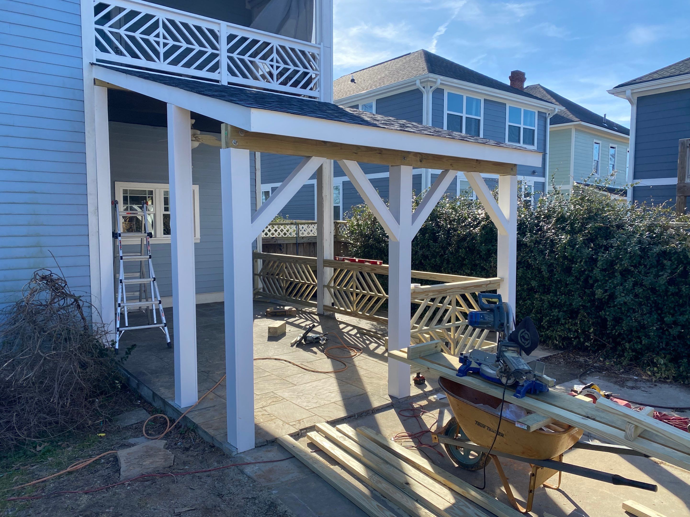 Durham Pergola-to-Screened Porch Transformation by The Remodeling Company