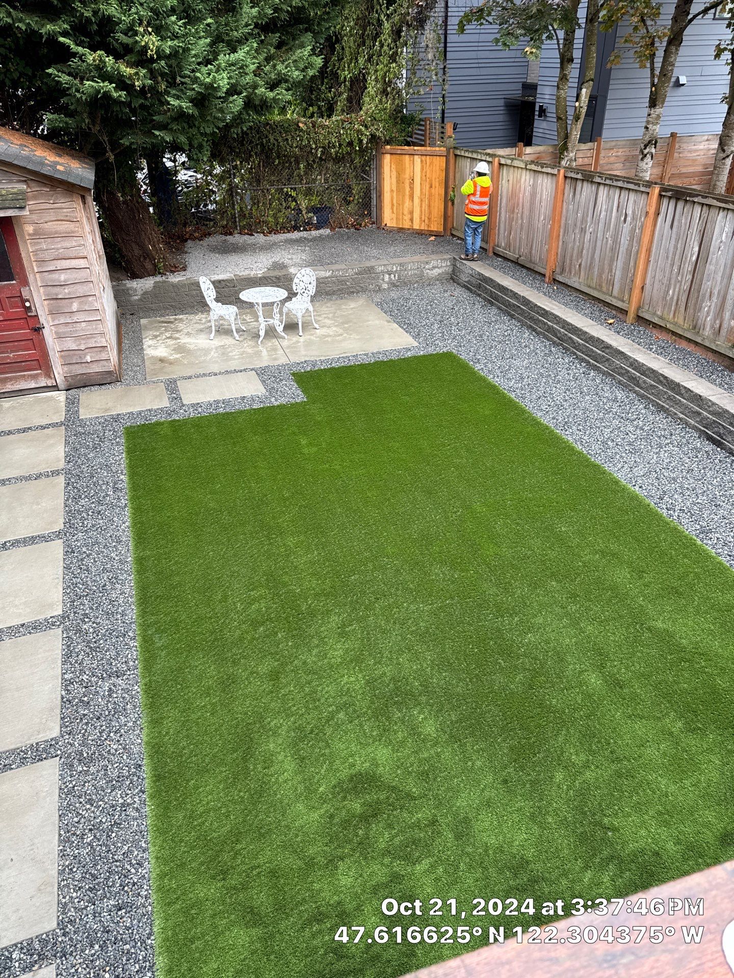 Turf Installation, Retaining Wall & Concrete Walkway | Seattle  by Jireh Asphalt & Concrete Inc 