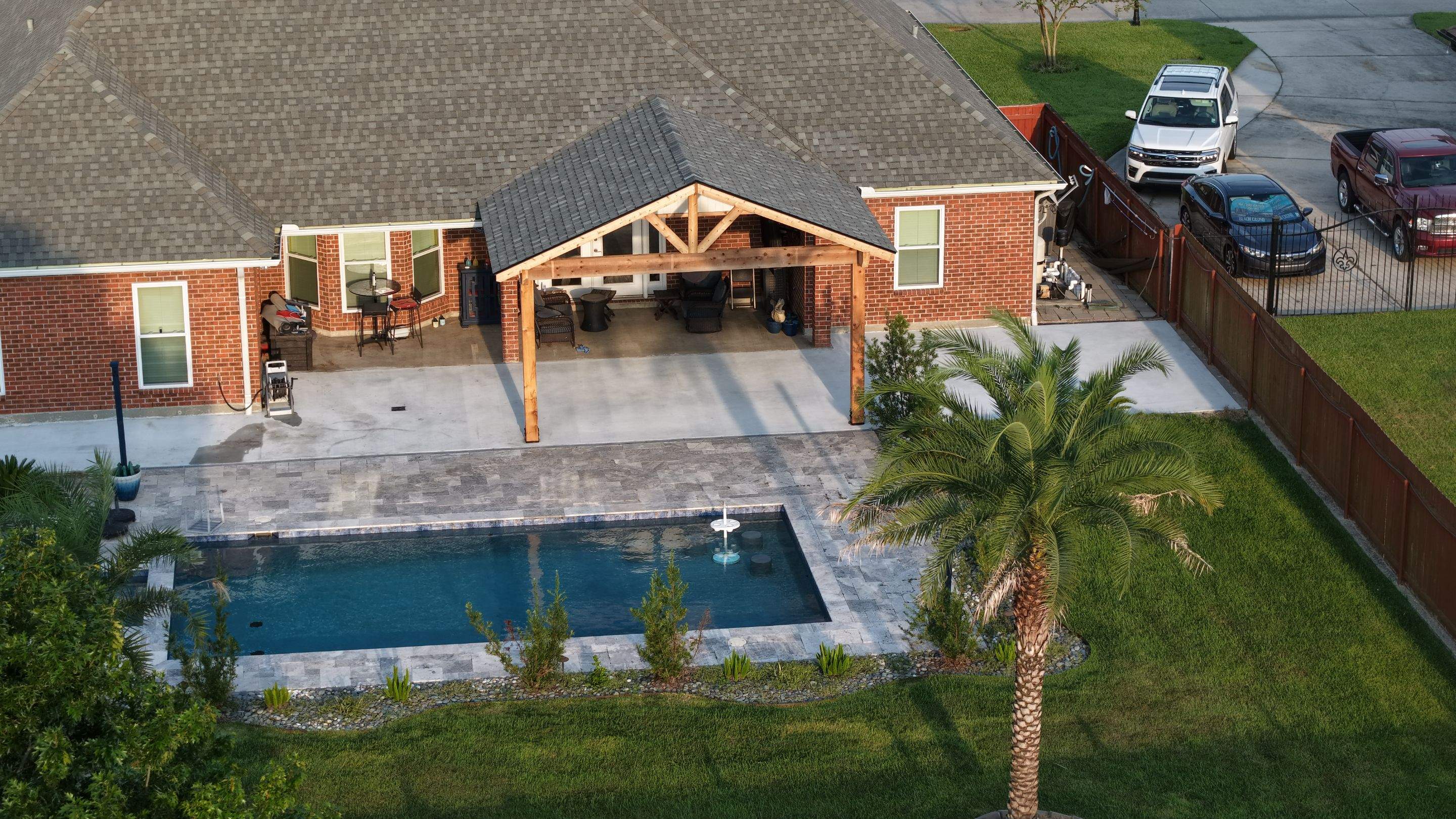 Cedar Patio Cover in Belle Chasse by HDS Contractors
