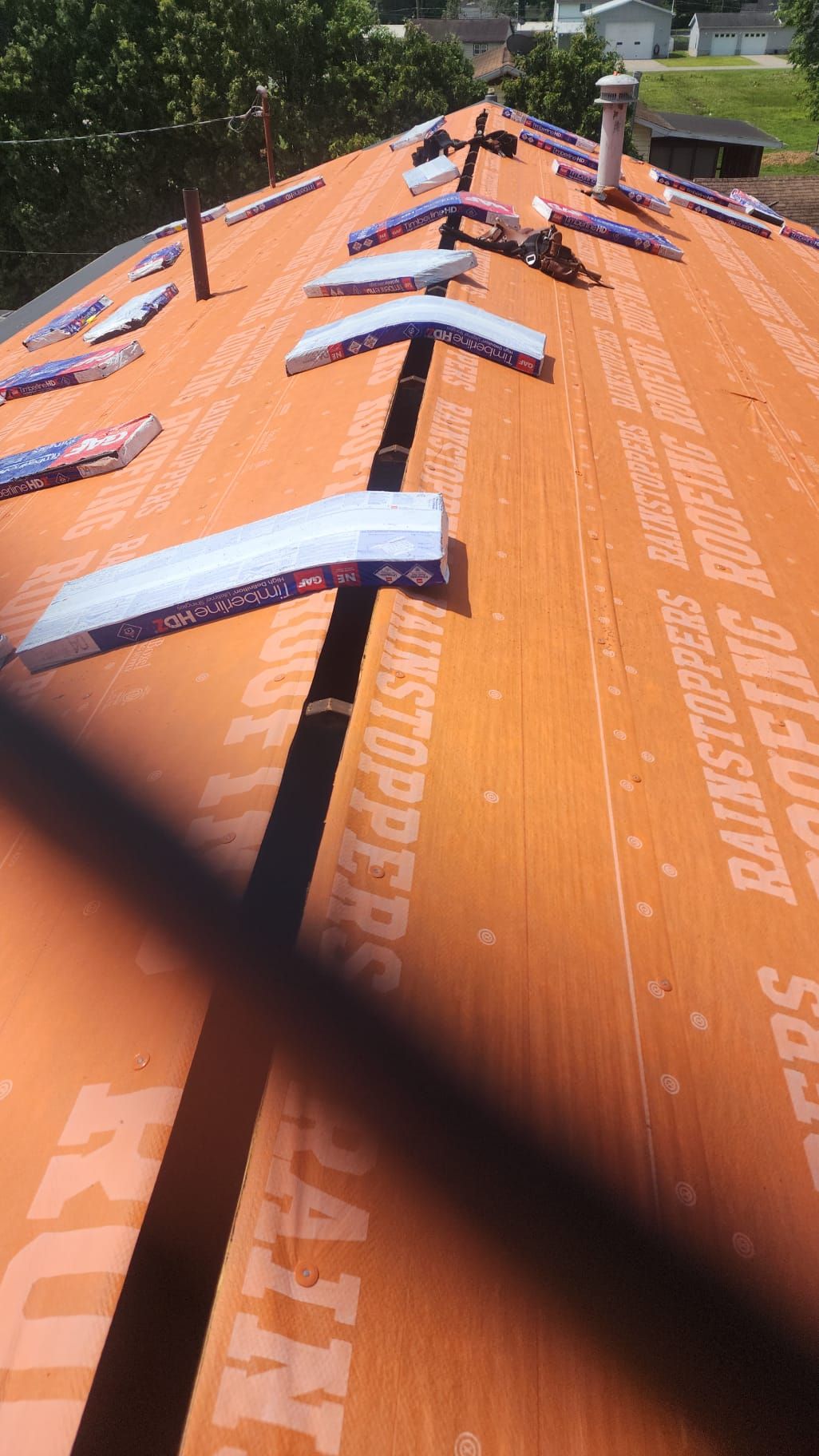 Residential Roofing Installation using GAF Timberline HDZ Barkwood by Rainstoppers Roofing