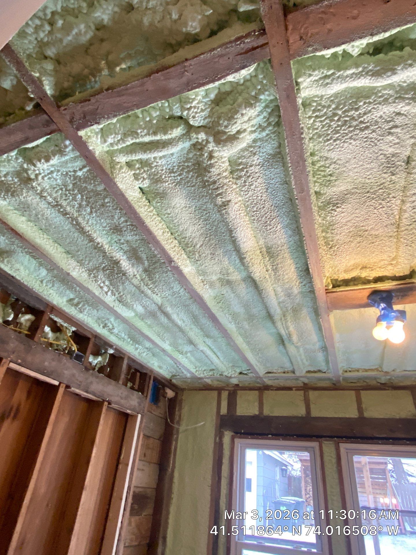 Attic Insulation using open cell spray foam by NYS Foam & Energy