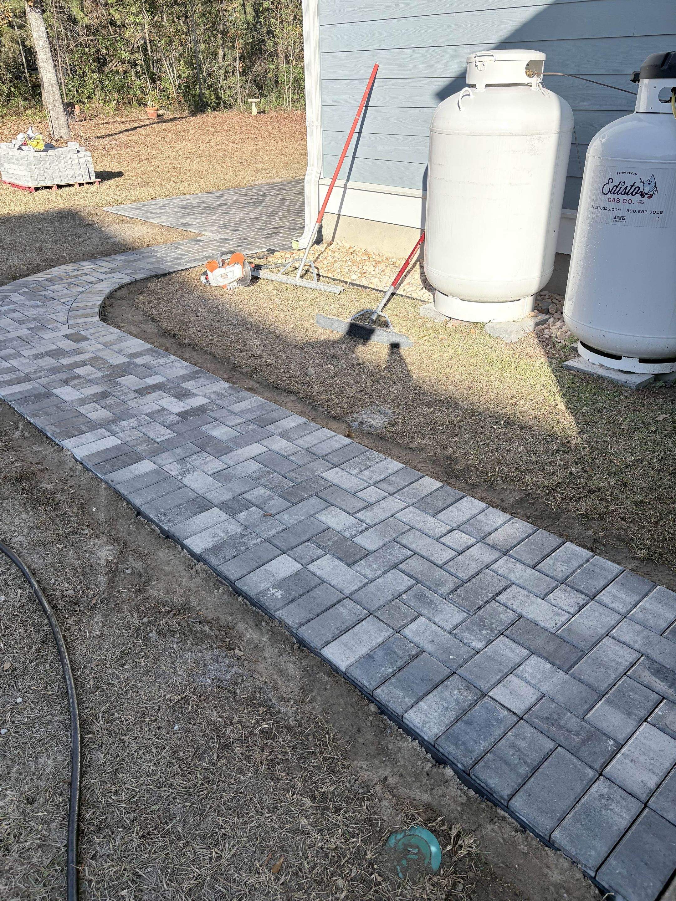 Paver Patio & Walk Way Project in Summerville, SC by Hudson Bros Lawn Care LLC