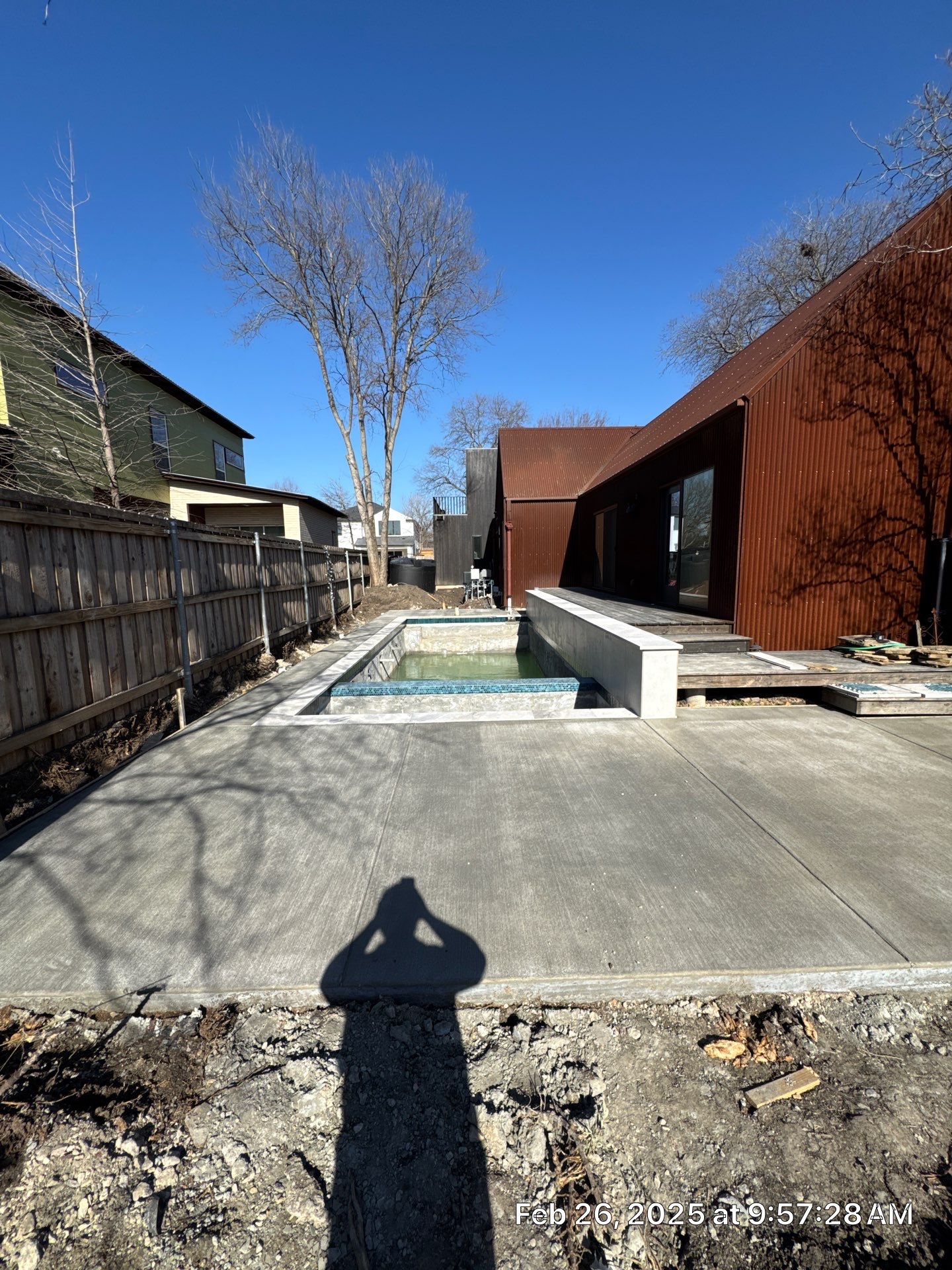 Modern Pool with Fire Wall by Pinnacle Pools and Spas - DFW