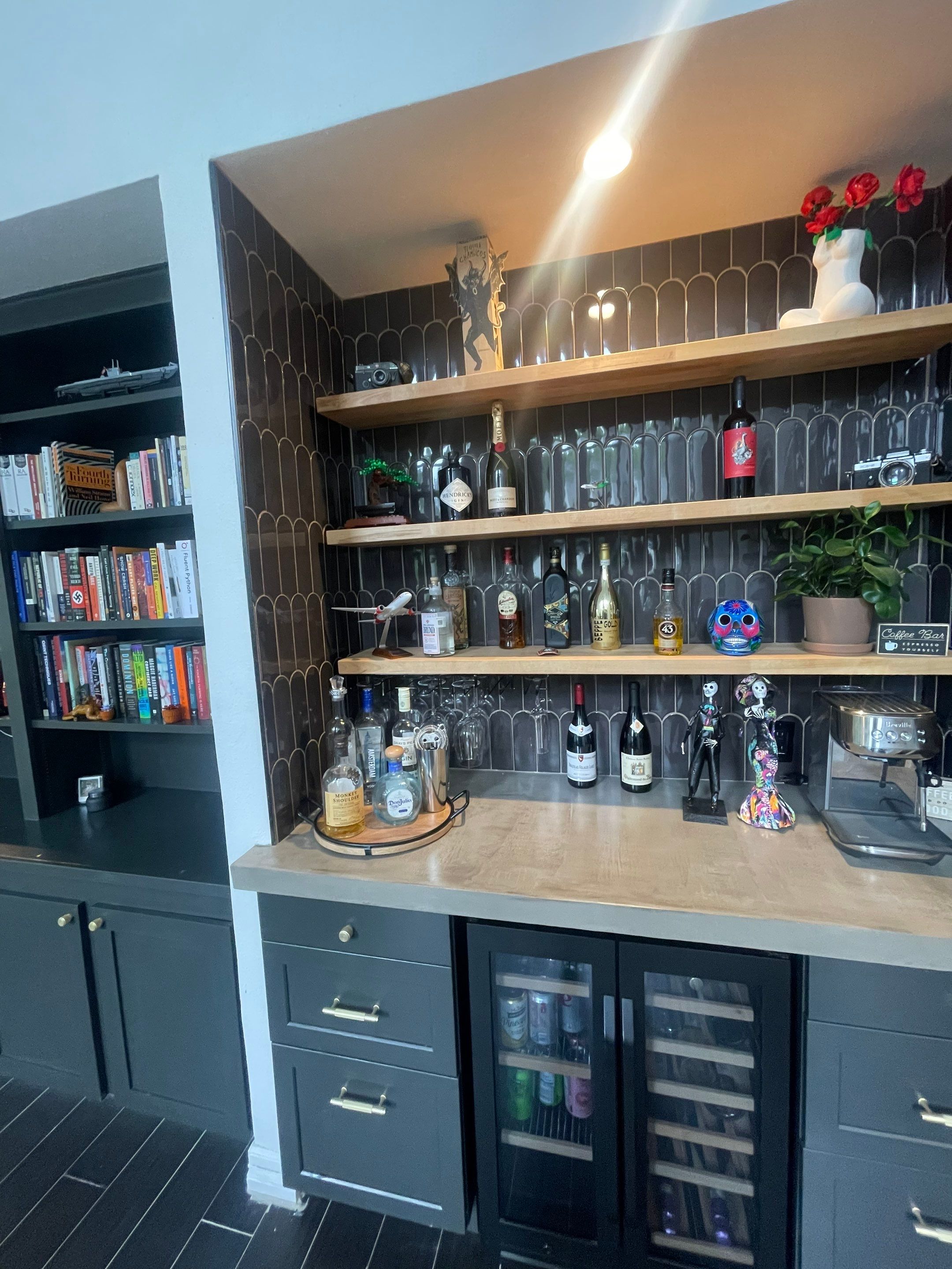 Custom Home Bar & Built-In Cabinet Remodel by Majesty Construction