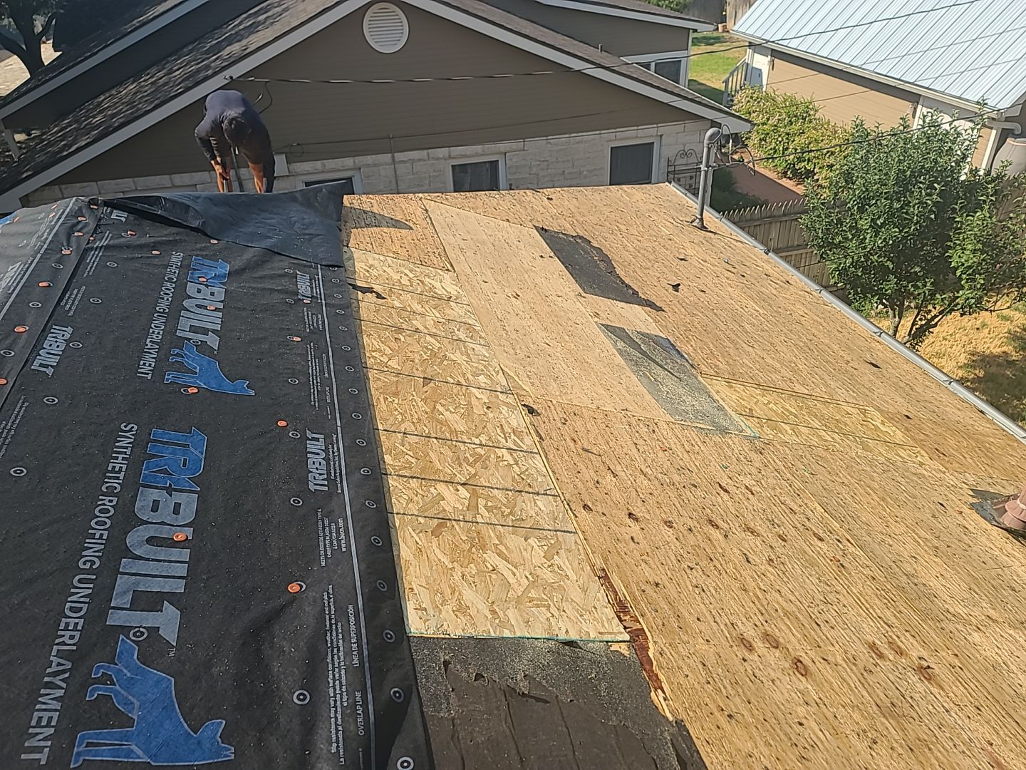 Full Asphalt Shingle Roof Replacement and Seamless Gutter Installation in Fredericksburg by Caliber Restoration LLC