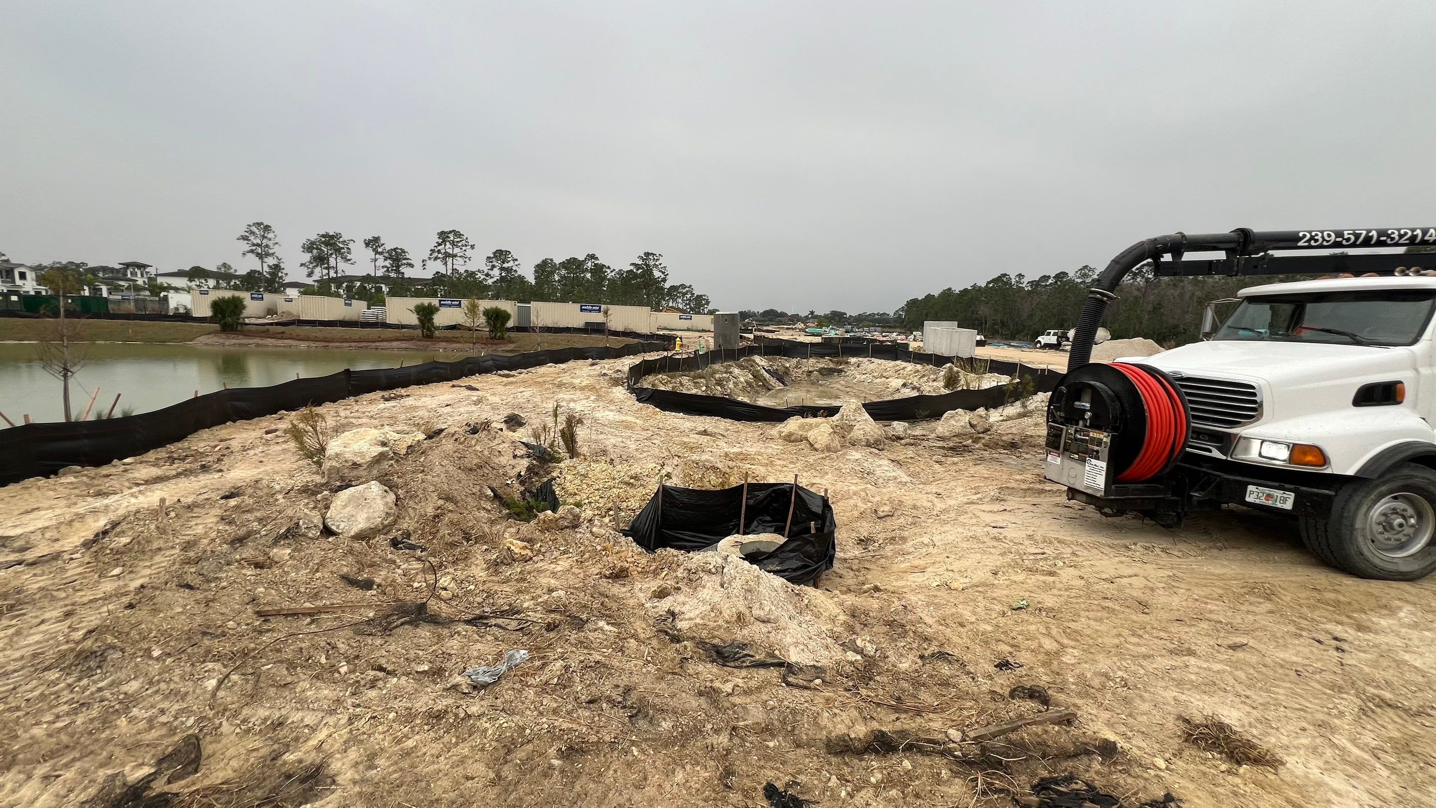 New Residential Construction Community Sewer System Cleaning by APS Power & Water