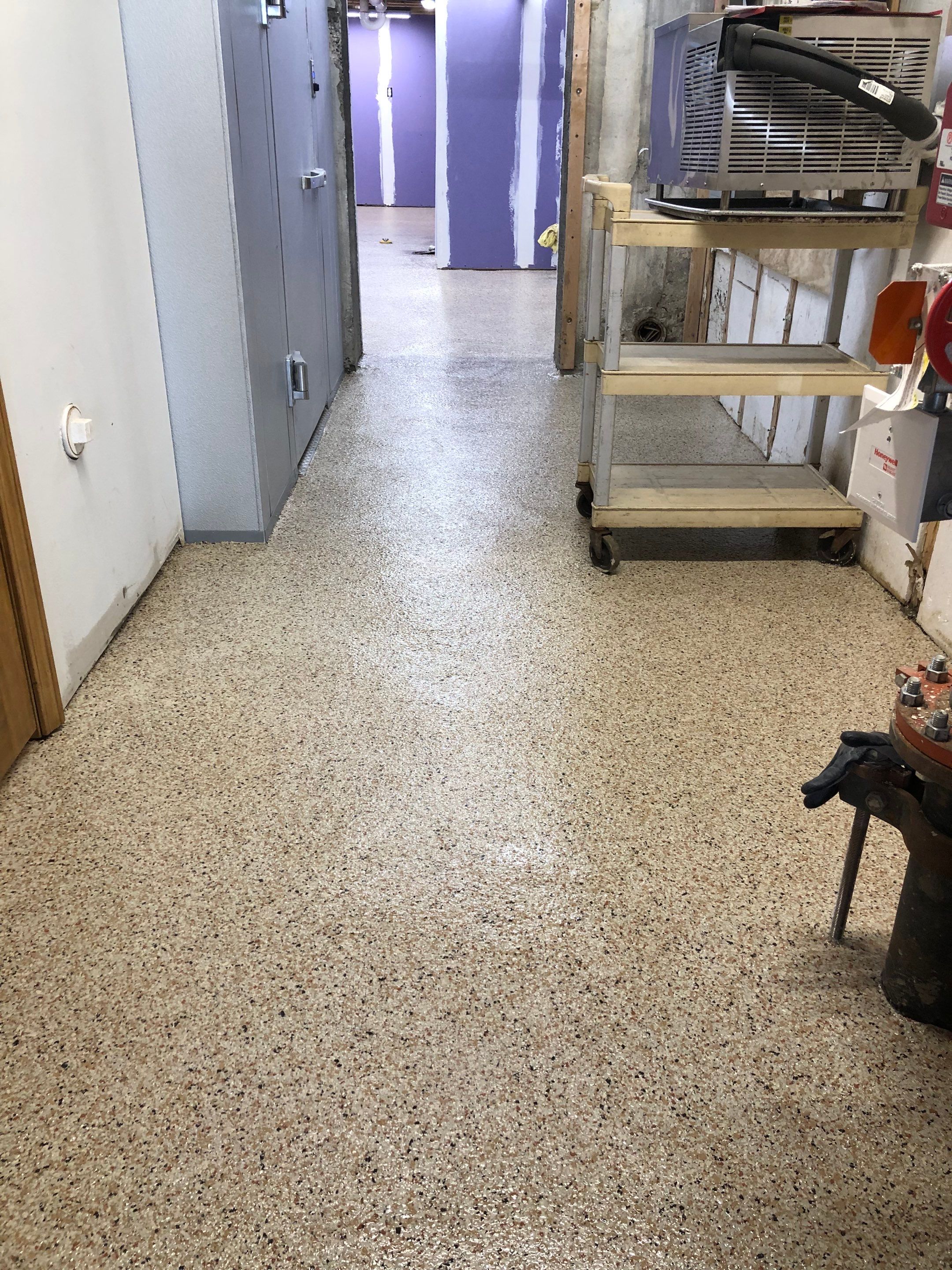 Restaurant Food Prep basement Project in Heidelberg by Floors in a Day, Inc