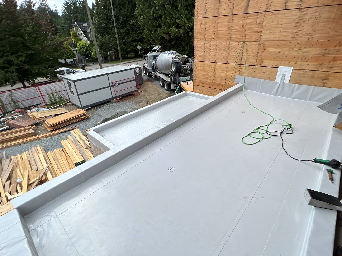 Residential Roofing Installation using Durolast roofing membrane by Top Notch Roofing Inc