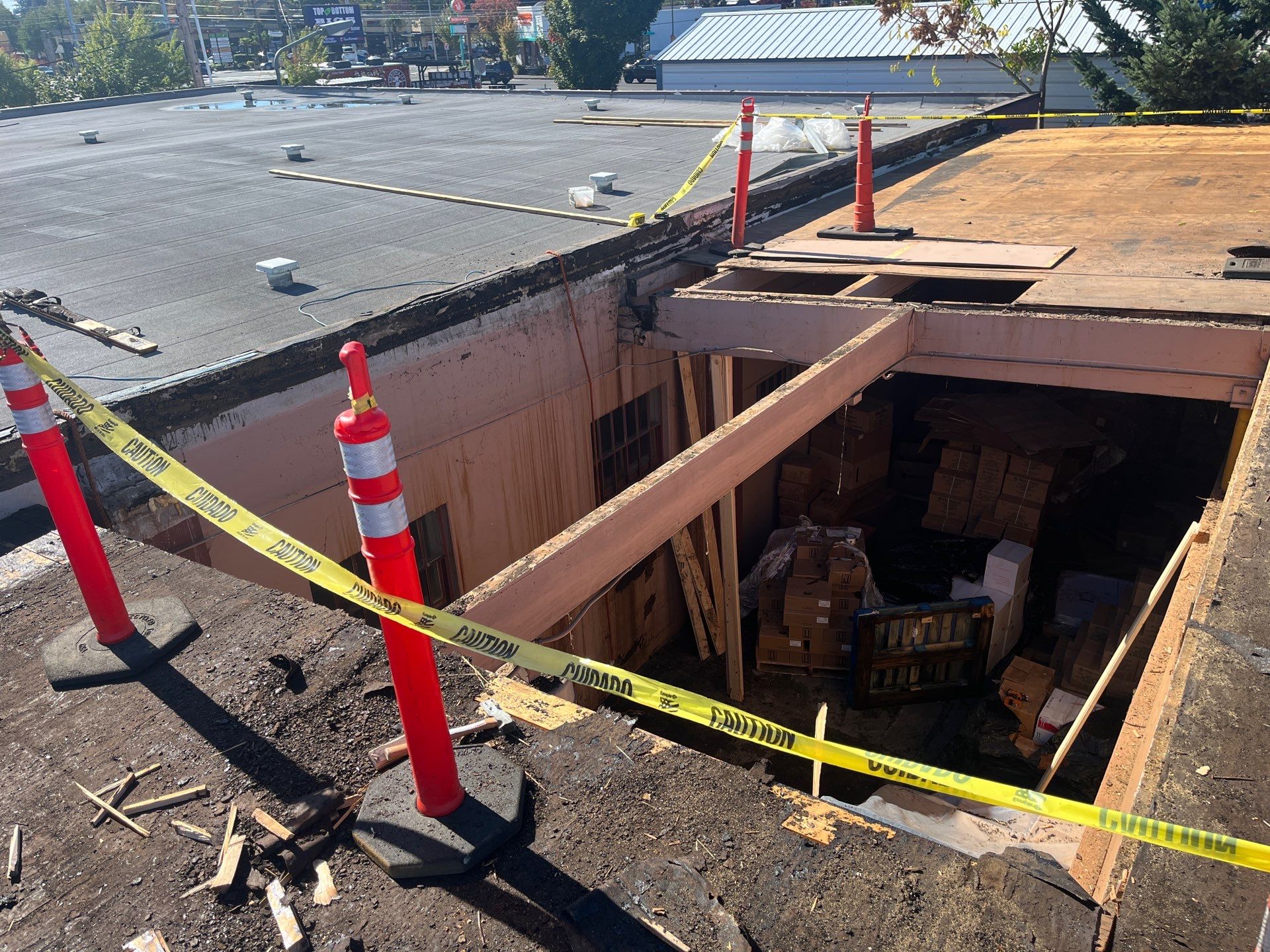 Commercial Roofing Repair using GAF 60Mil TPO  by Orezona Building & Roofing Company, Inc.