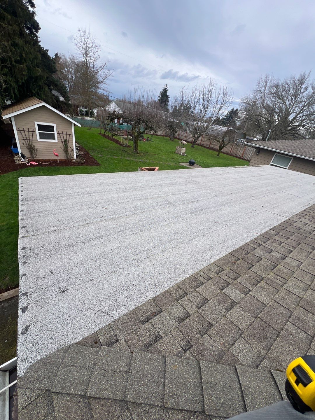 Residential Roofing Installation using IKO Dynasty (Color: Granite Black) by Orezona Building & Roofing Company, Inc.