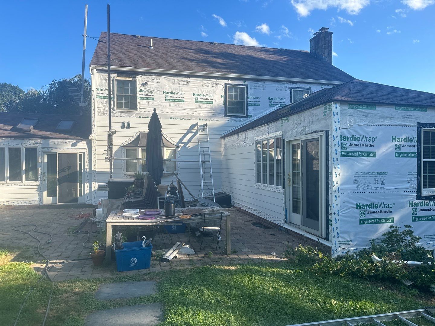 Siding Installation using Hardie Plank Artic white by A Plus Exterior