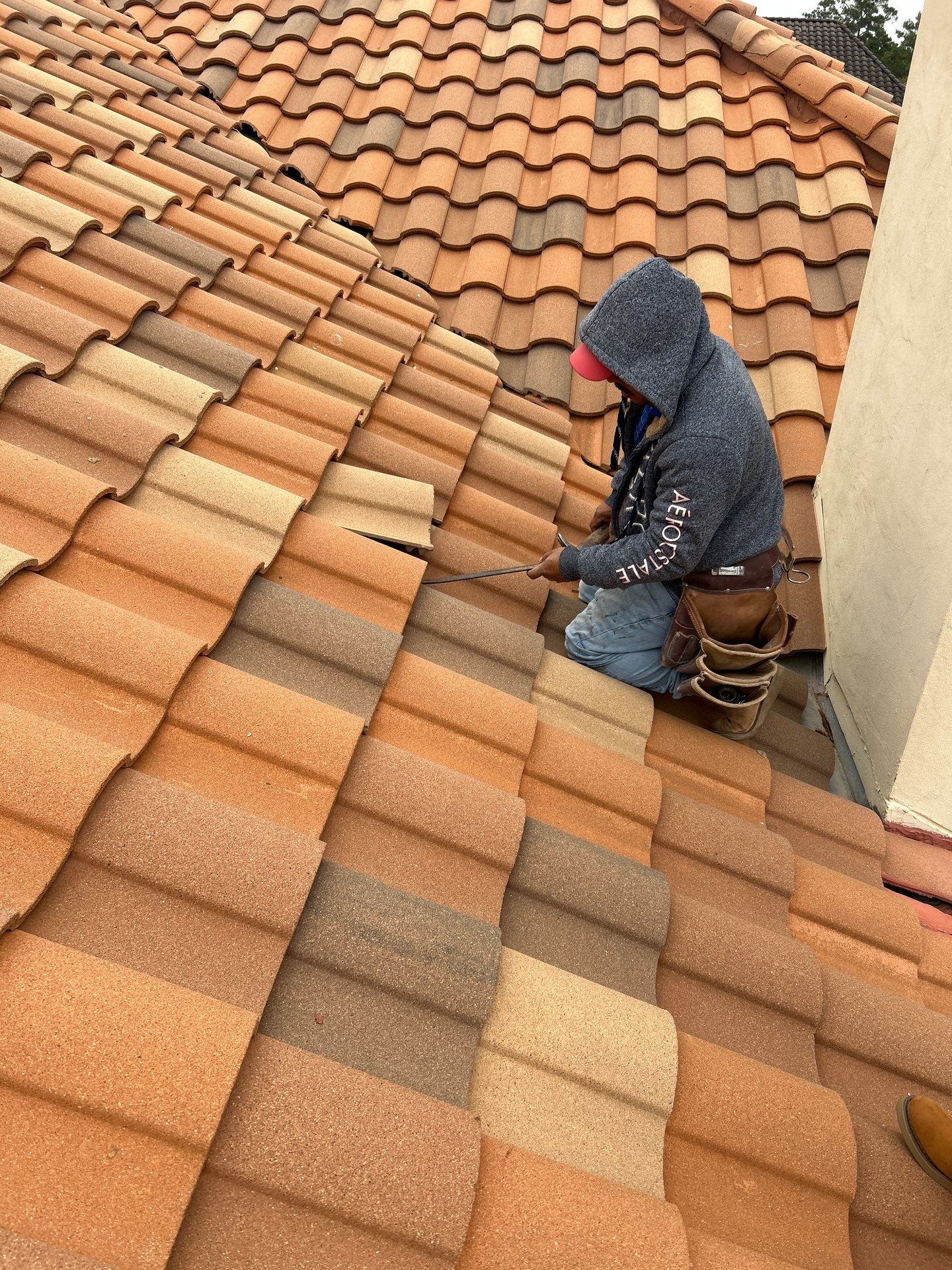 Residential Roofing Repair using tile by Roof Repair Company