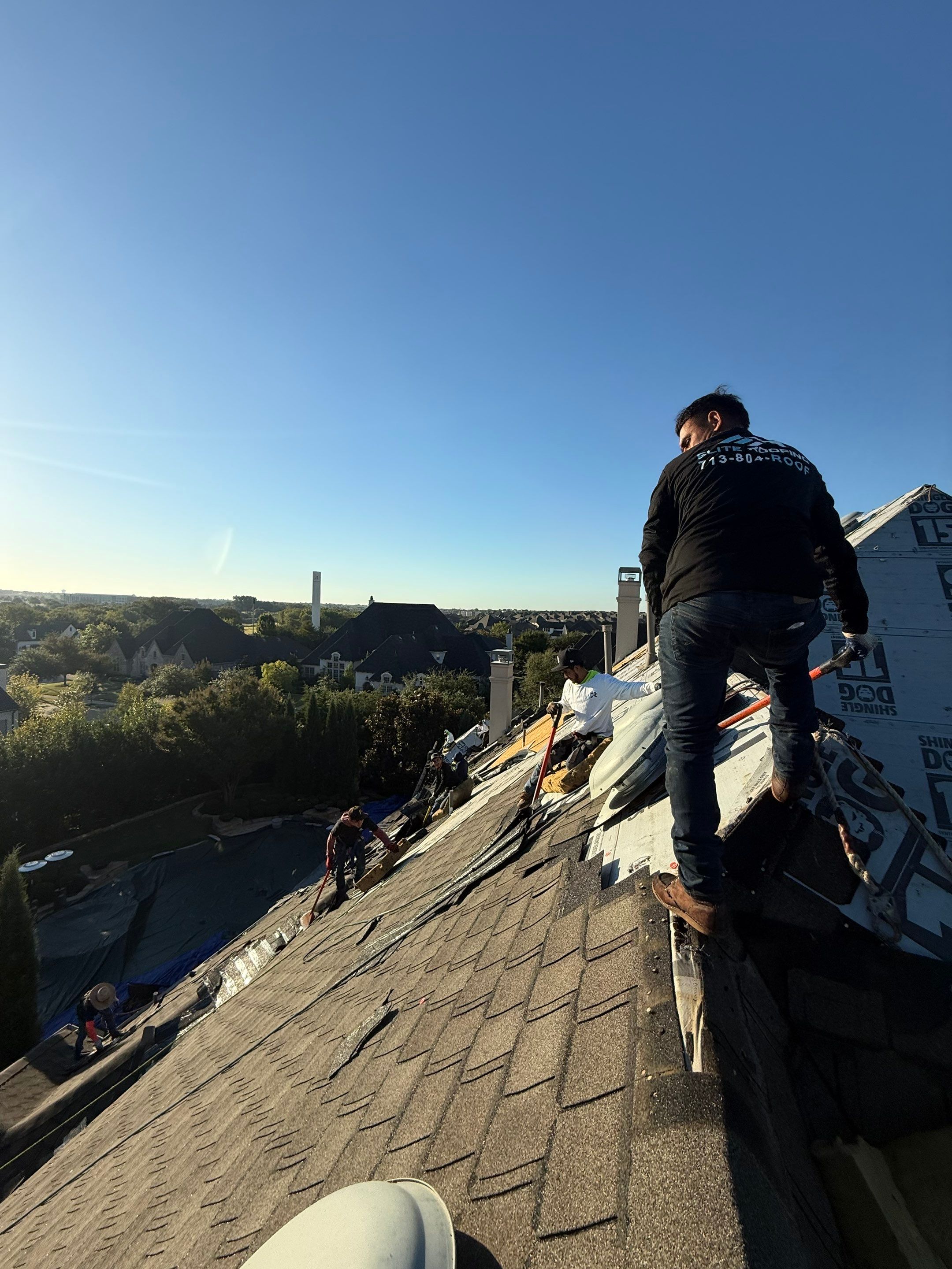 Residential Roof Replacement using CERTAINTEED BELMONT IR BLACK GRANITE by Elite Roofing LLC