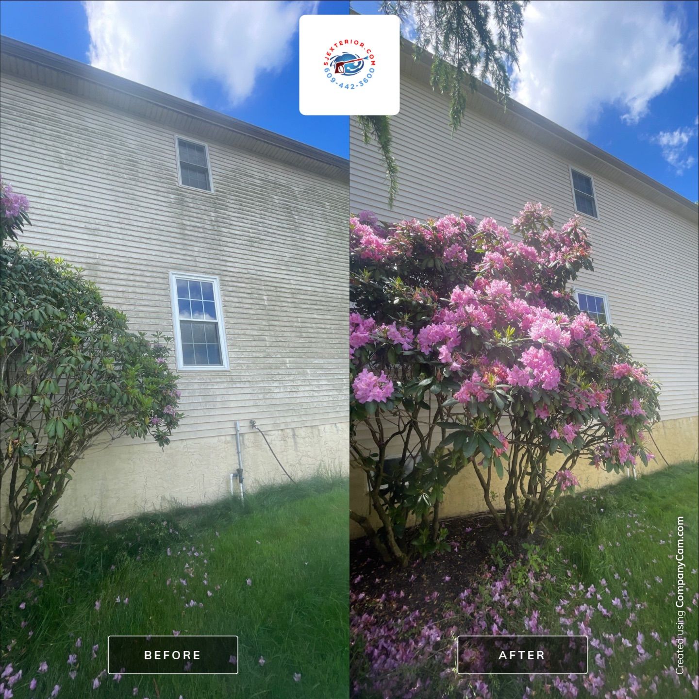 Residential Cleaning using House Wash by SJ Exterior