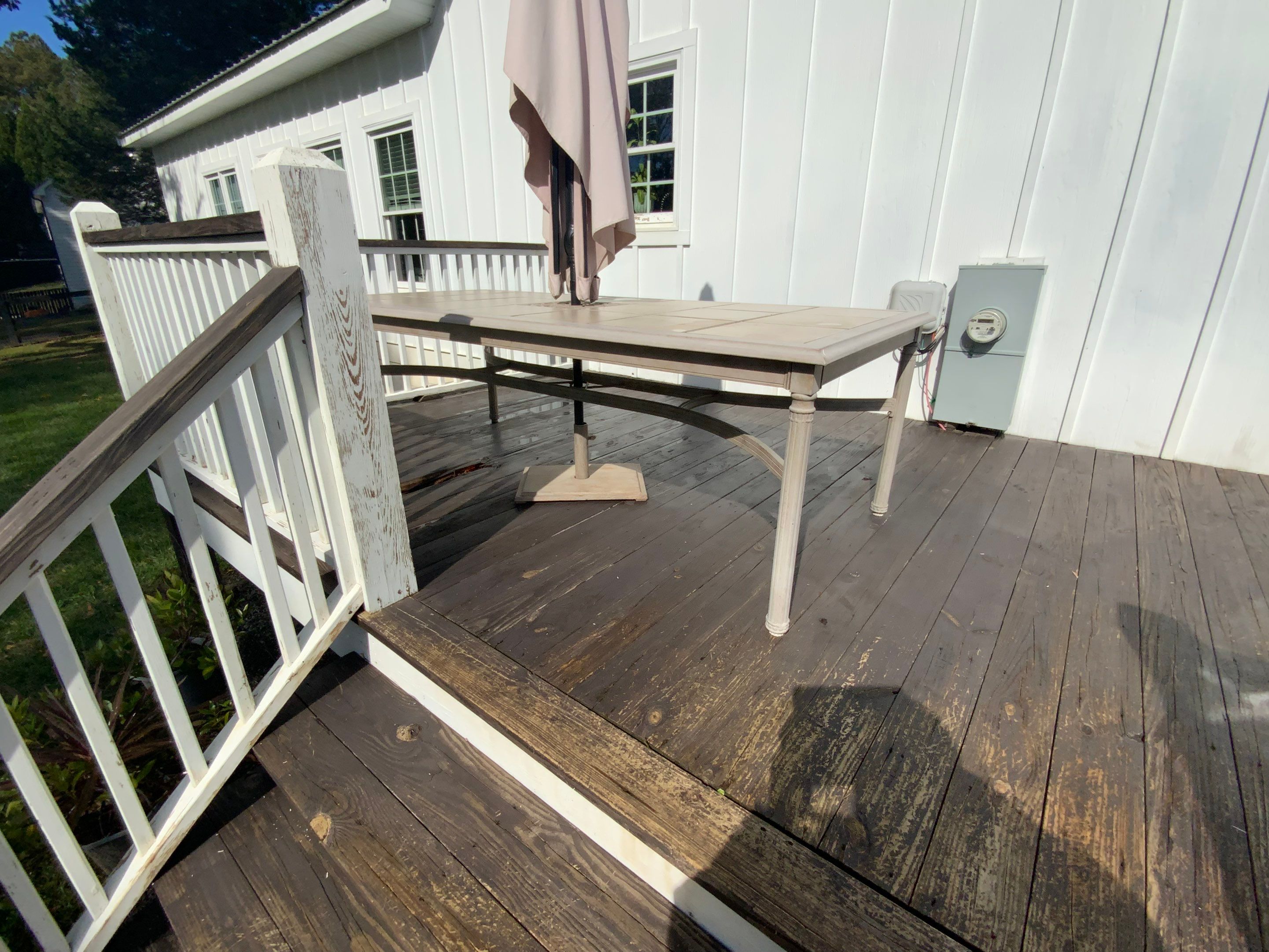 Exterior Trim Painting and Dark Deck Staining in Acworth by Swift Home Renovations