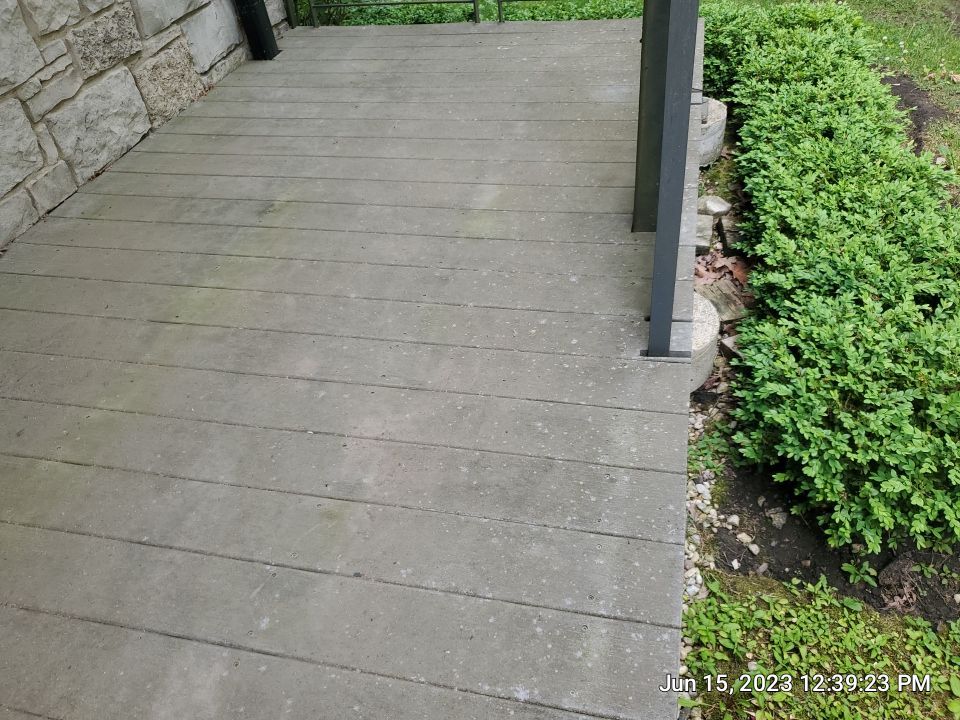 Highland Park, IL Bluestone, concrete,  Trex deck cleaning by Northern Power Washing LLC.