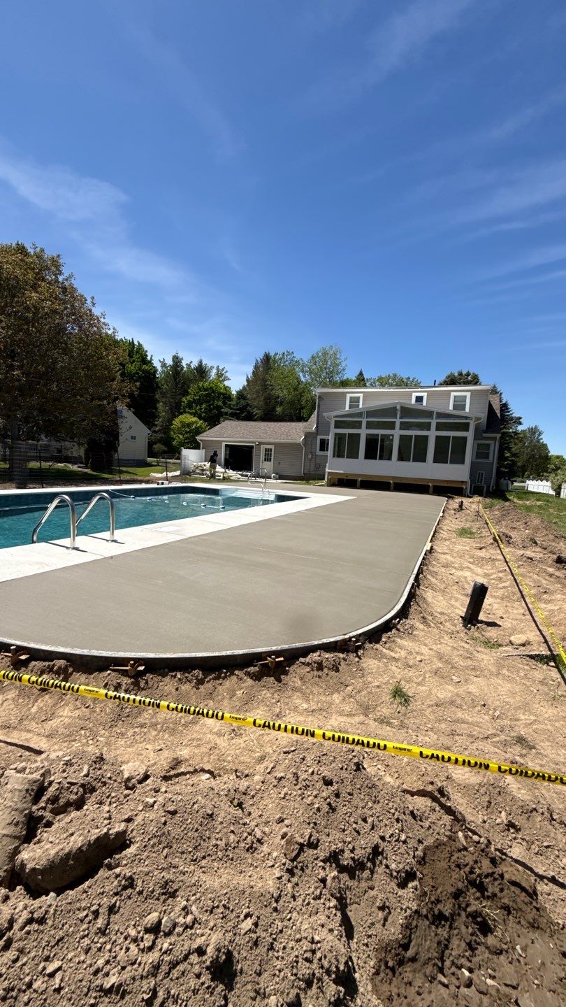 Wester Broom Finish Patio by NG Masonry & Construction LLC