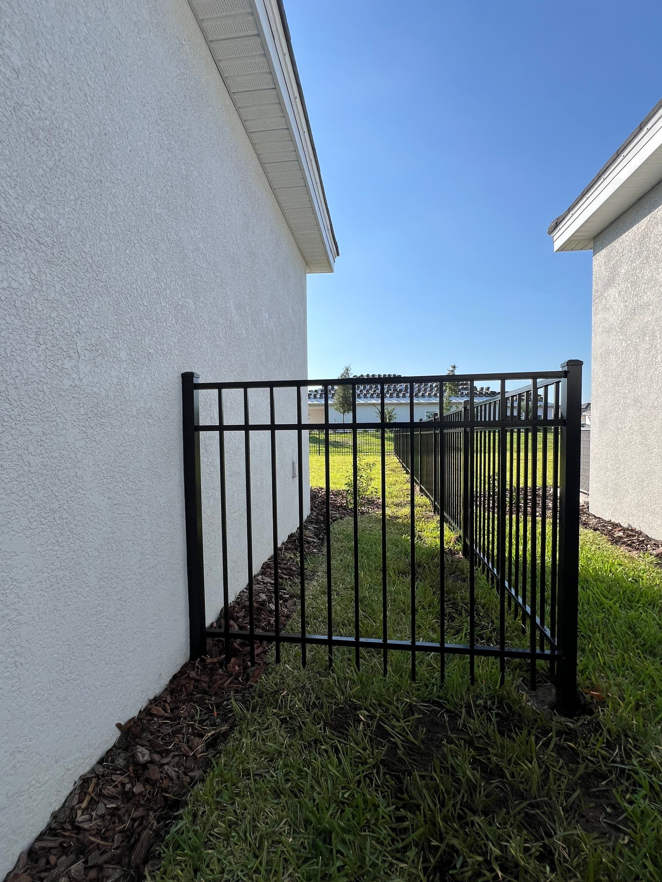 Aluminum Fence Installation using Black 3 Rail Aluminum Fence by Asap fence and gates, LLC