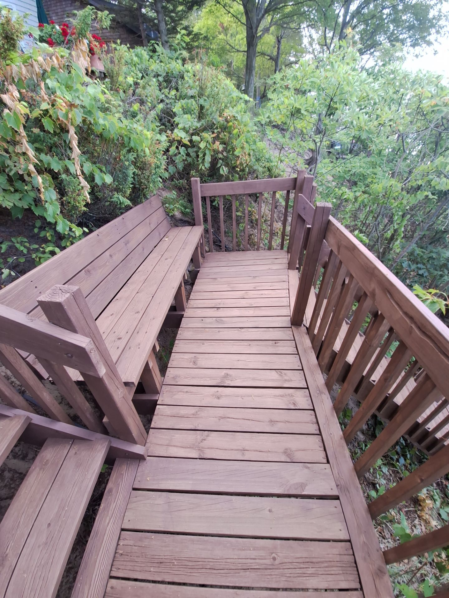 Lakefront Deck Pressure Washing, Exterior Wood Staining, and Painting in West Olive MI by Gordon Painting