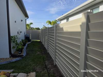 Tan Louvered Vinyl in Port Charlotte