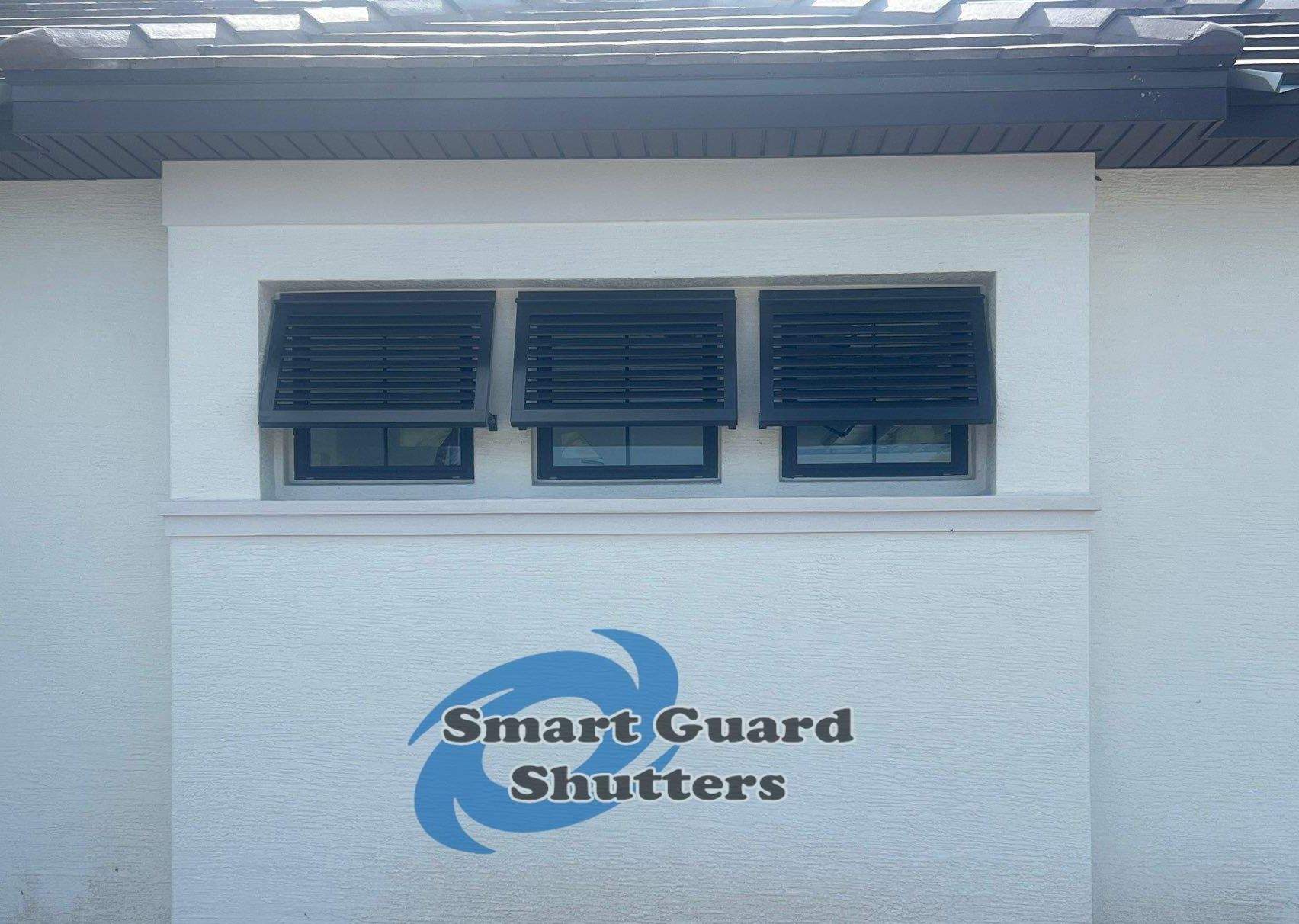 Decorative Bahamas in Umbra Grey by Smart Guard Shutters