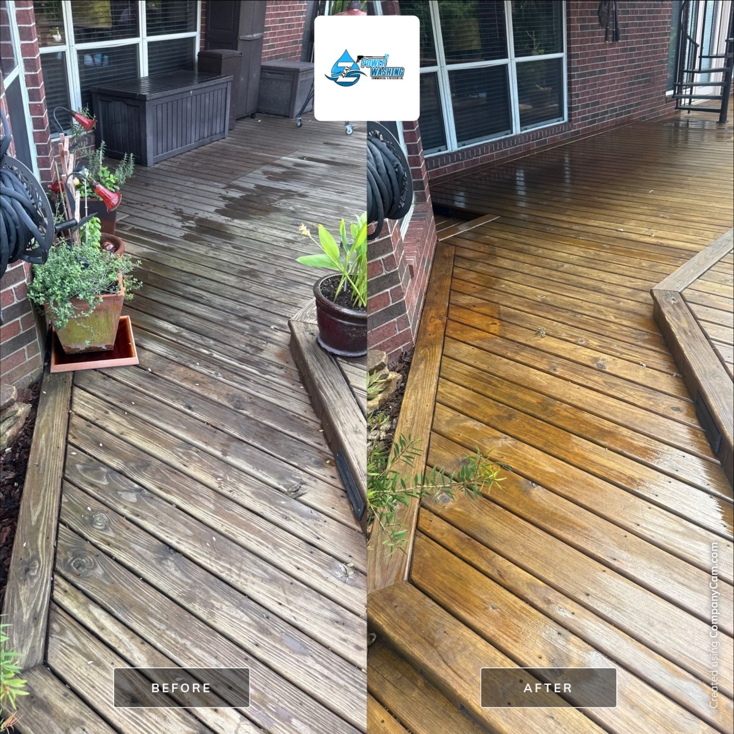 Multi-Level Wood Deck Restoration and Protective Staining in Pearland by Zeal Power Washing
