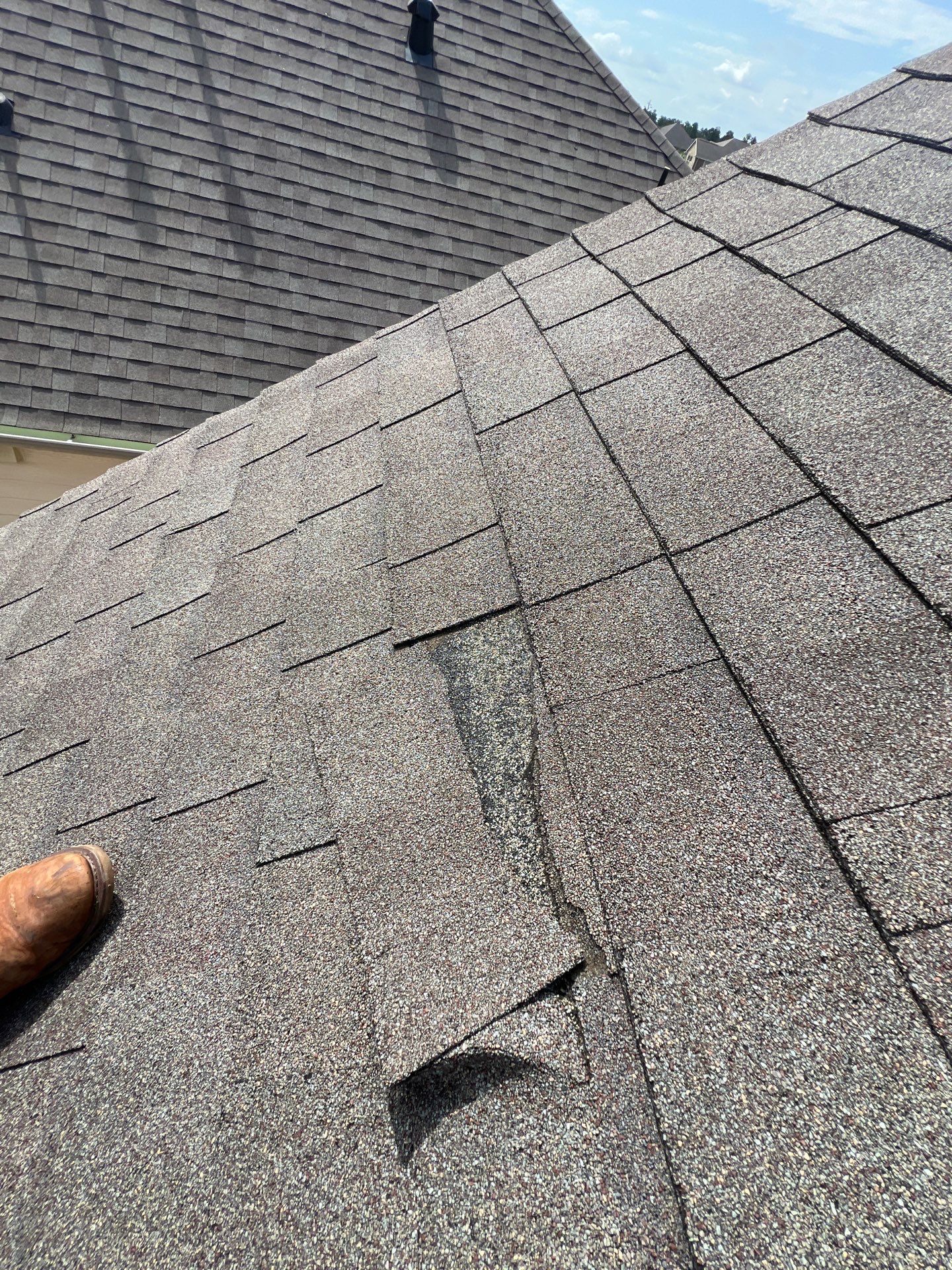 Hail Damage using Owen's Corning Duration (Lifetime) Shingles by Roof Repair Company