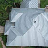 24ga 1.5" Mechanical Seam Silver Metallic by Total Roofing System The Metal Roof Experts
