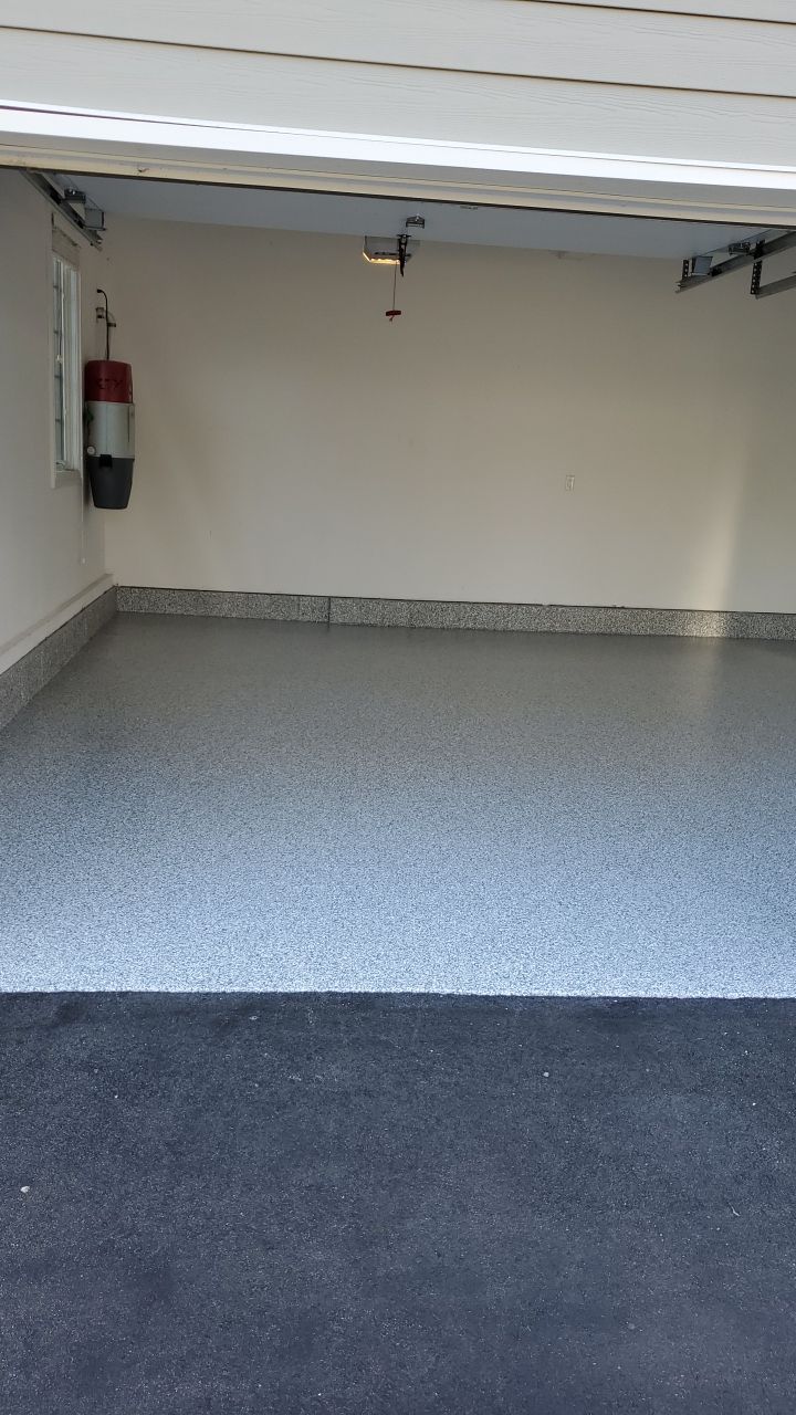 Garage Floor using Penntek Slatestone by Spectrum Painting, LLC