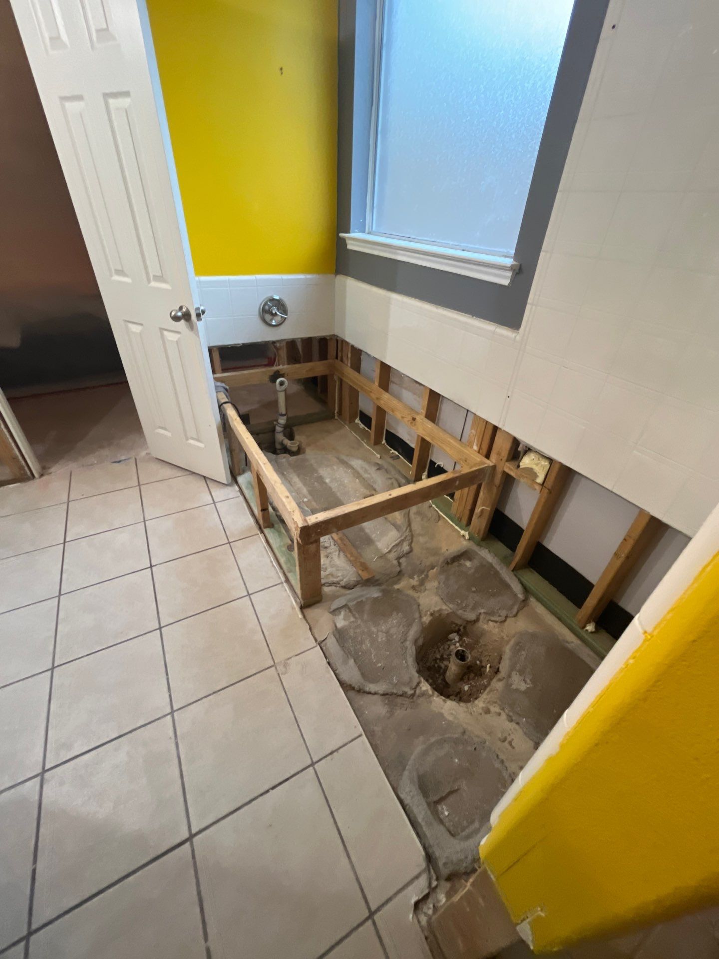 Bathroom Remodel using Water mitigation equipment by L&T General Contractors and Restoration INC