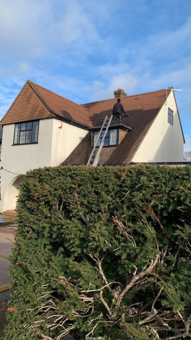 Roof Clean using Honda 15lpm Low Pressure Washing Machine by Ges Exterior Cleaning ltd