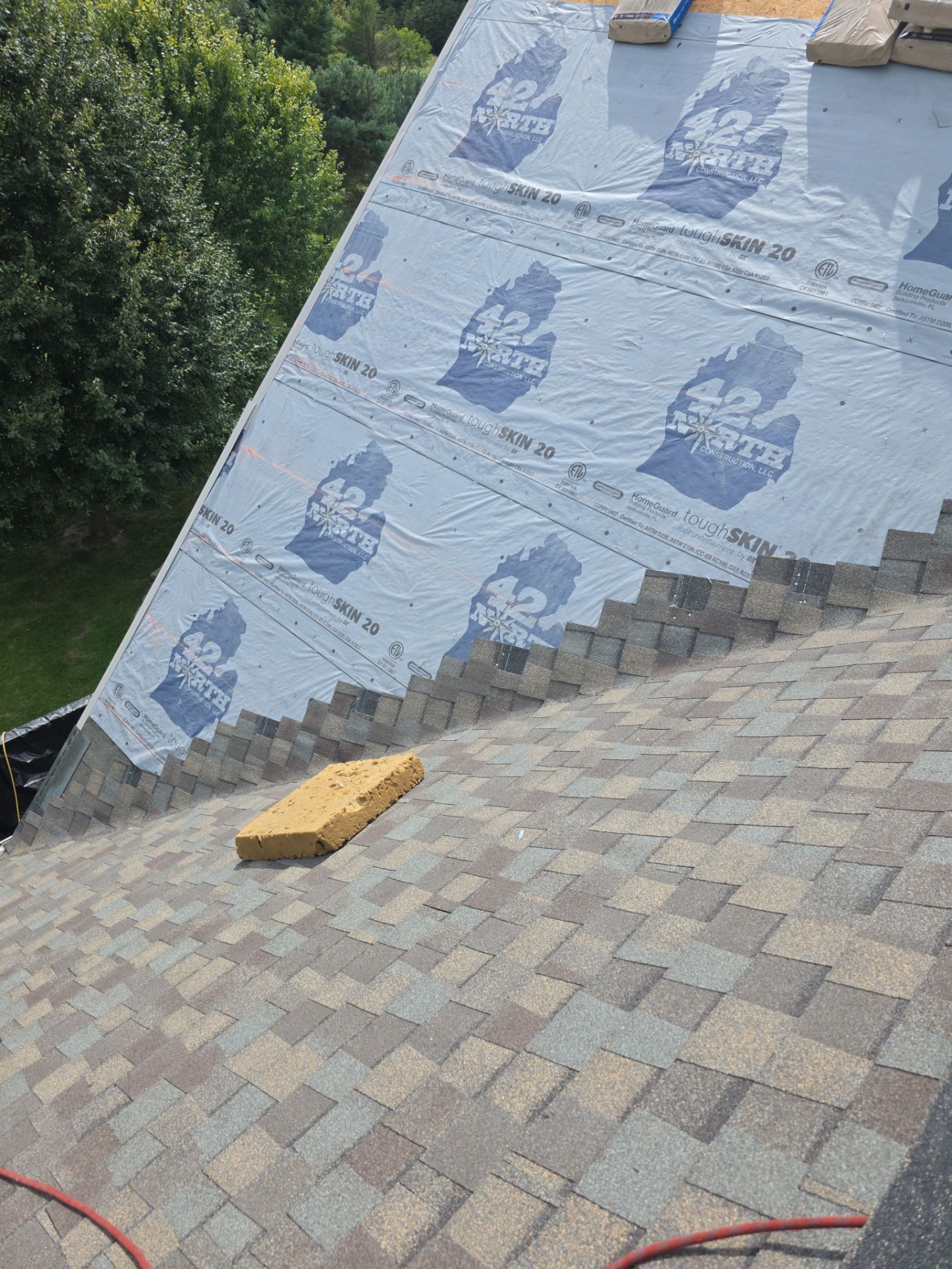 New Roof Installation  by 42 North Construction, LLC.
