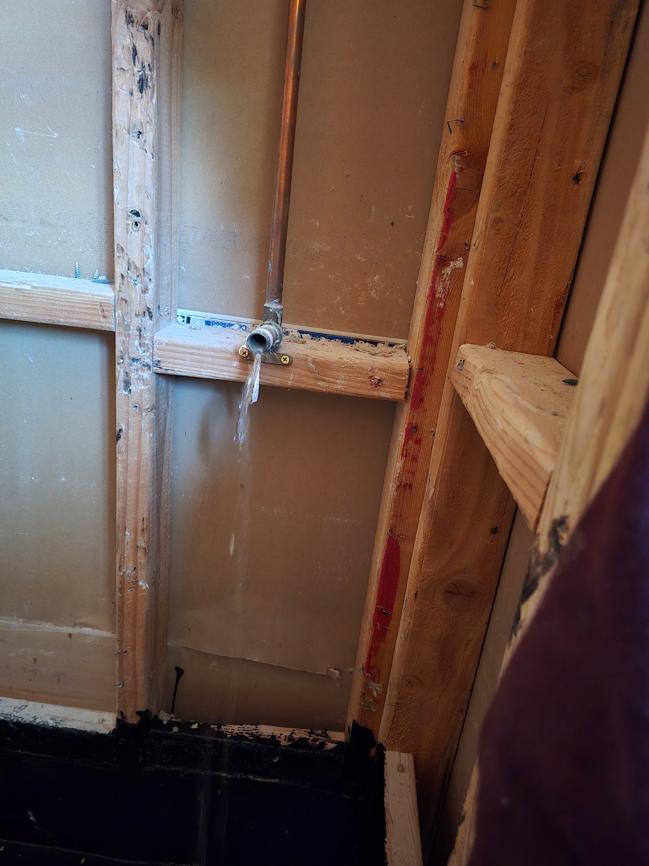 Installing Water Pipe for Shower by Us Plumbing
