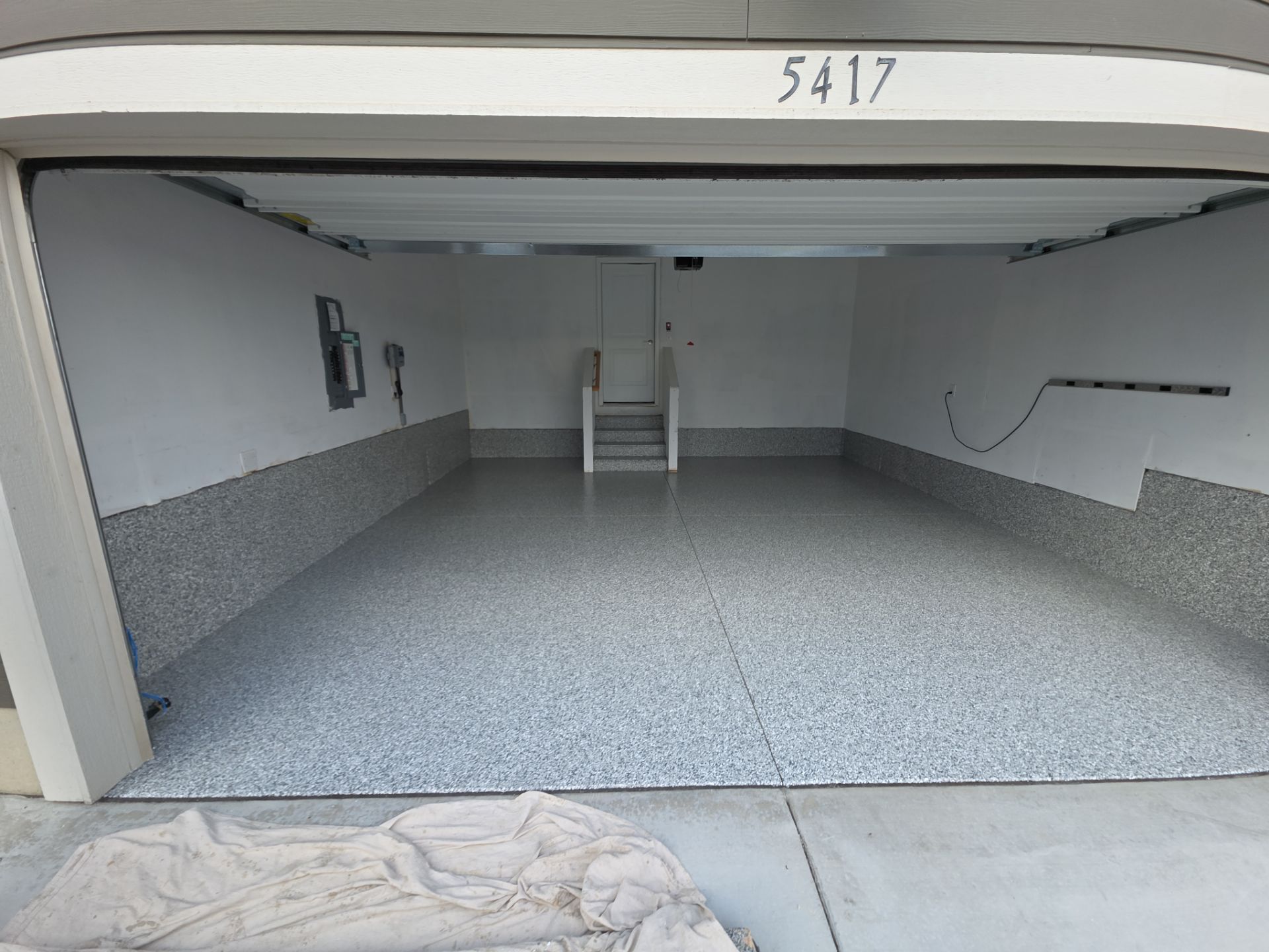 Garage Transformation using Slate Stone by Croc Coatings, LLC