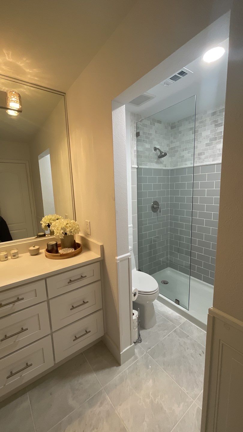 Full Bathroom Remodel by First United Roofing & Construction