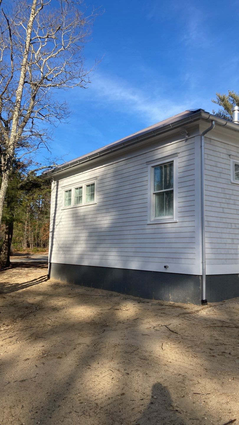 Waquoit, MA Gutter Installation using 6" Half Round Galvalume Gutter by Gutter Pro Enterprises