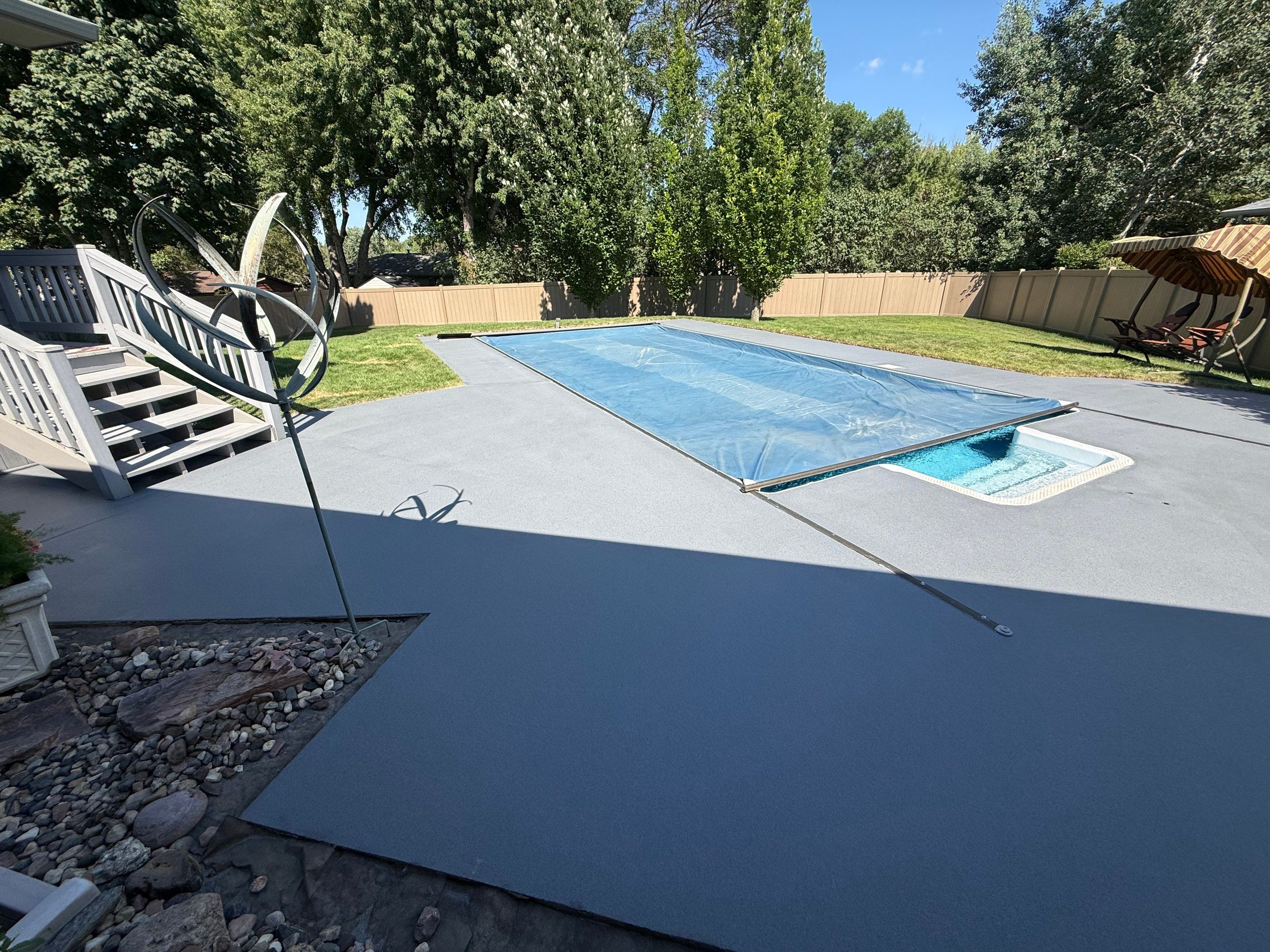 Residential Pool Deck Resurfacing in Sioux Falls by Select Painting, Coatings & Garage Cabinets