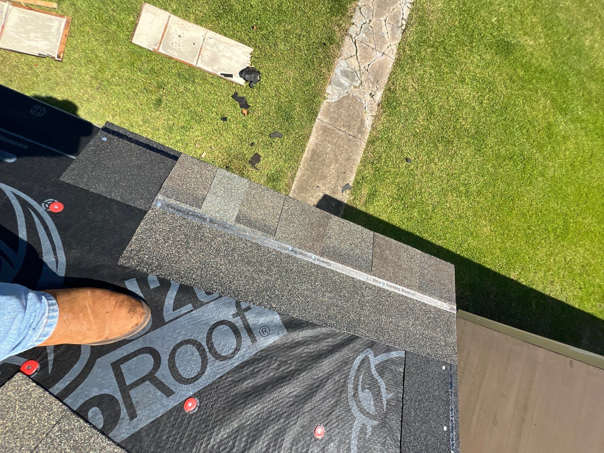 Residential Roofing Installation using Owen's Corning Duration (Lifetime) Shingles by Roof Repair Company