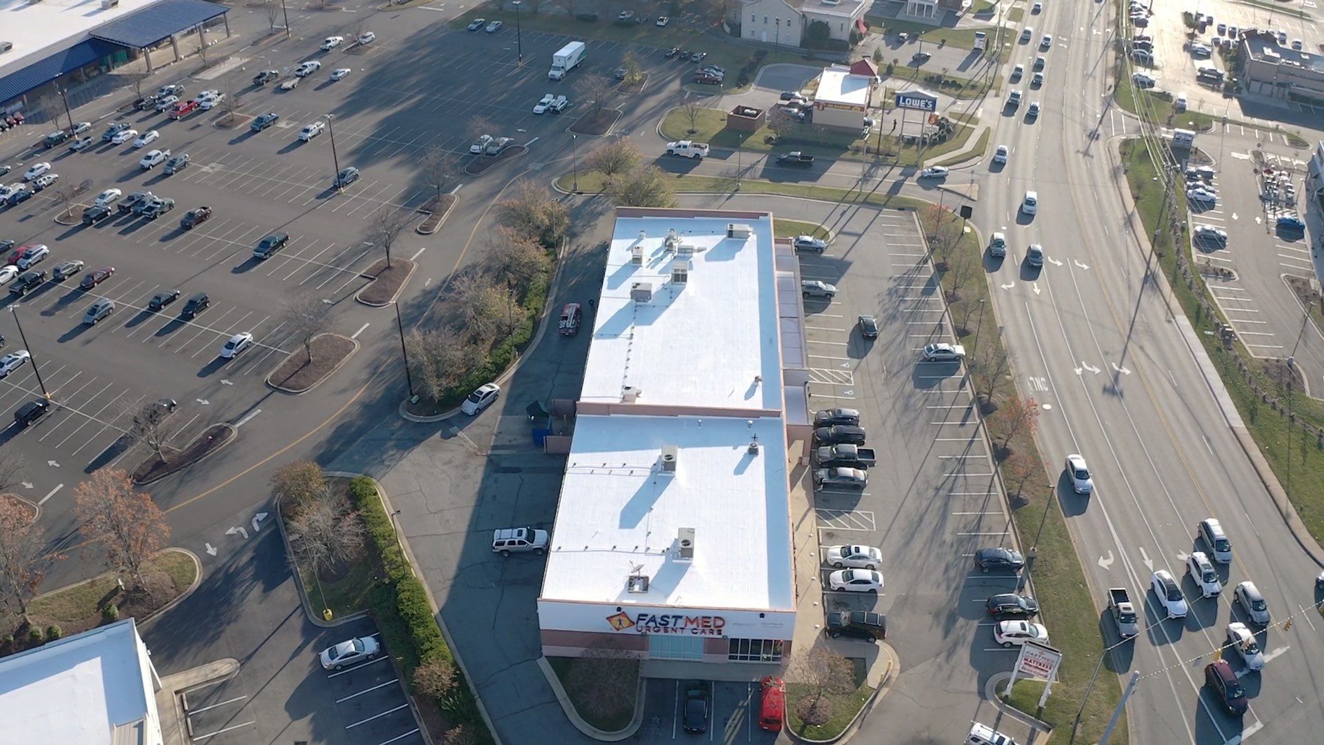 Commercial Coating using Poly Urerthane and Silicone Coating by Just In Time Roofing and Restoration