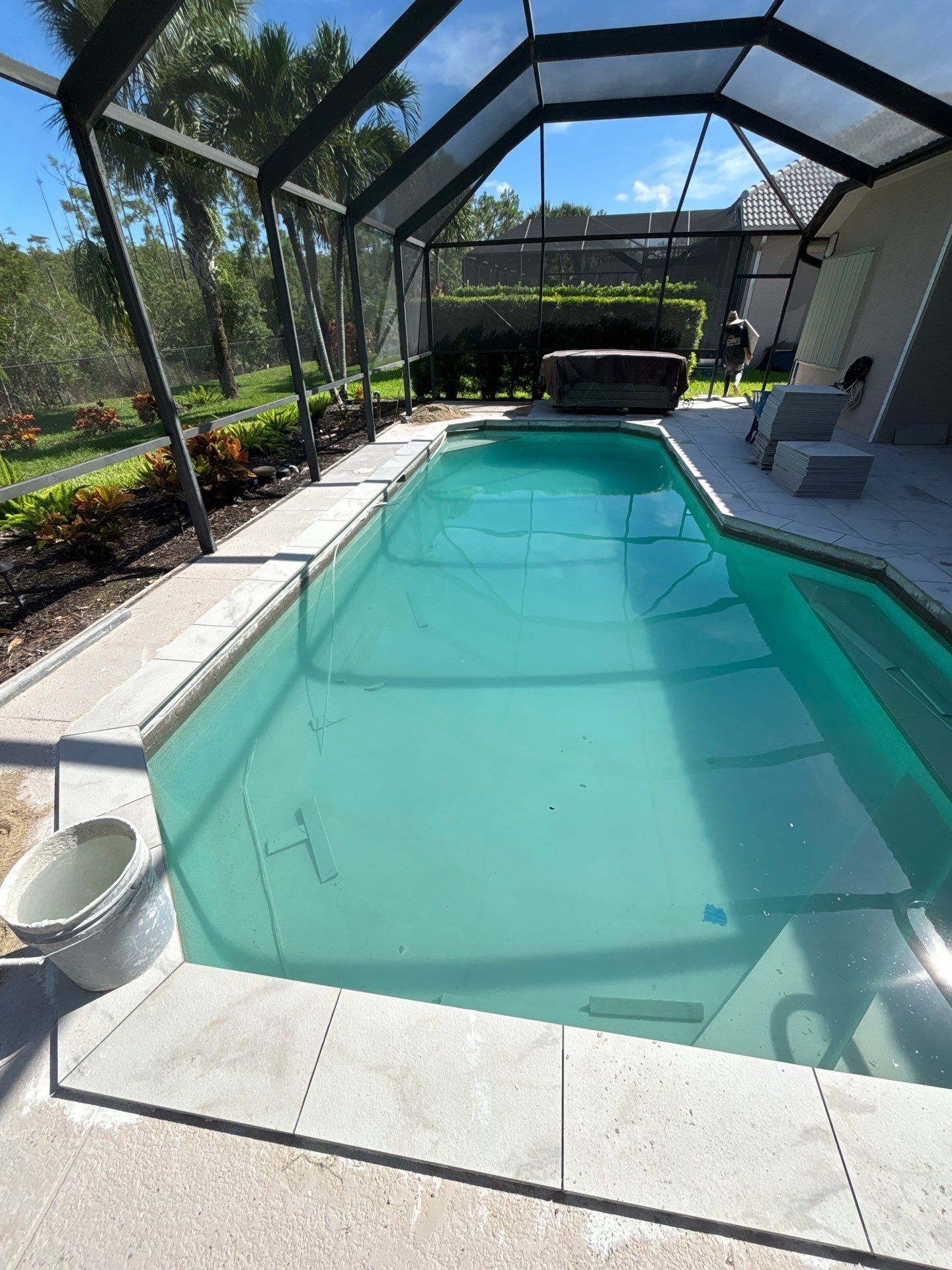 Porcelain Pool Deck - Colonial Country Club by Old Town Pavers Llc