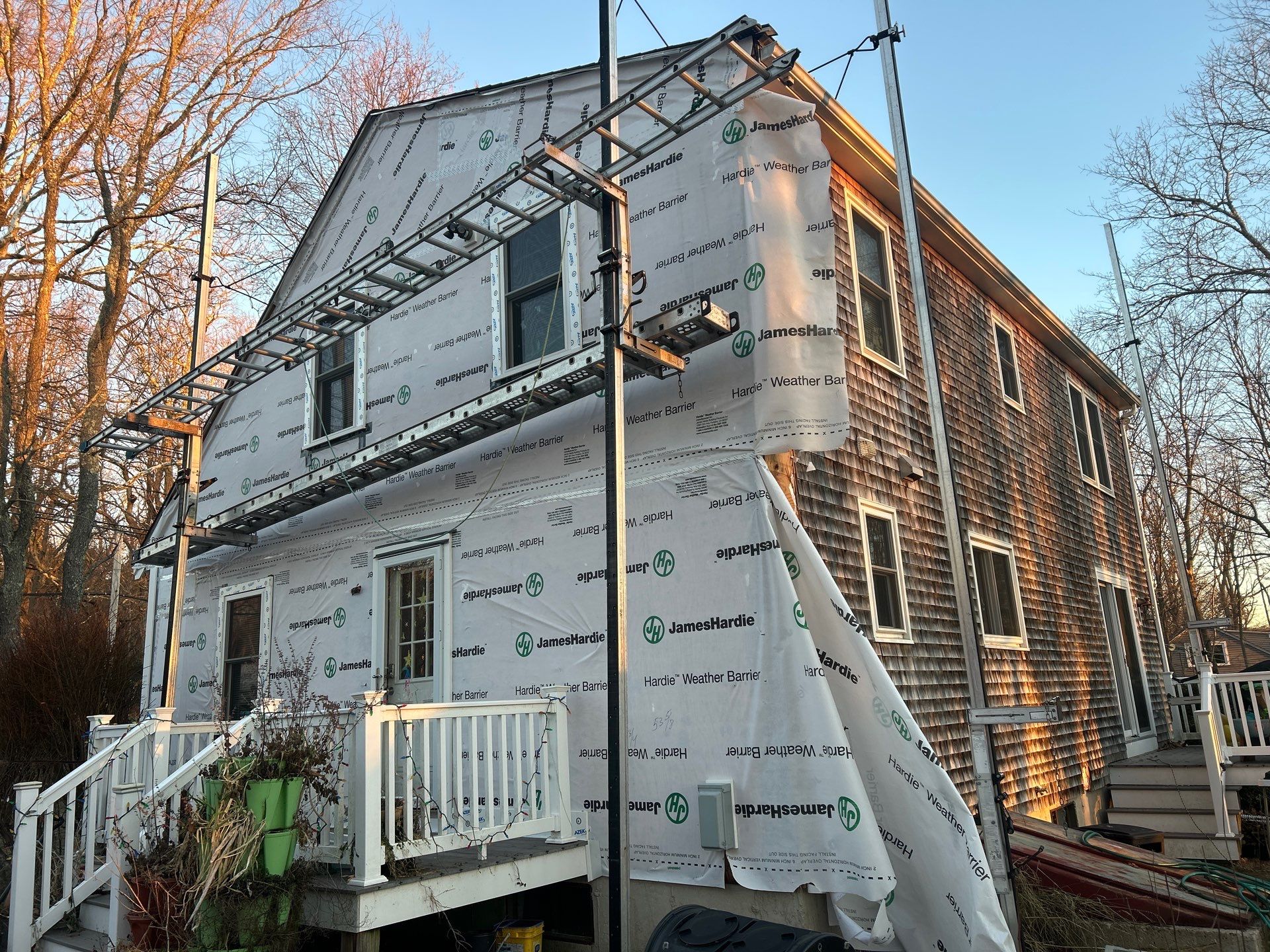 James Hardie siding in Dream Collection color - Dighton, MA by UBrothers Construction